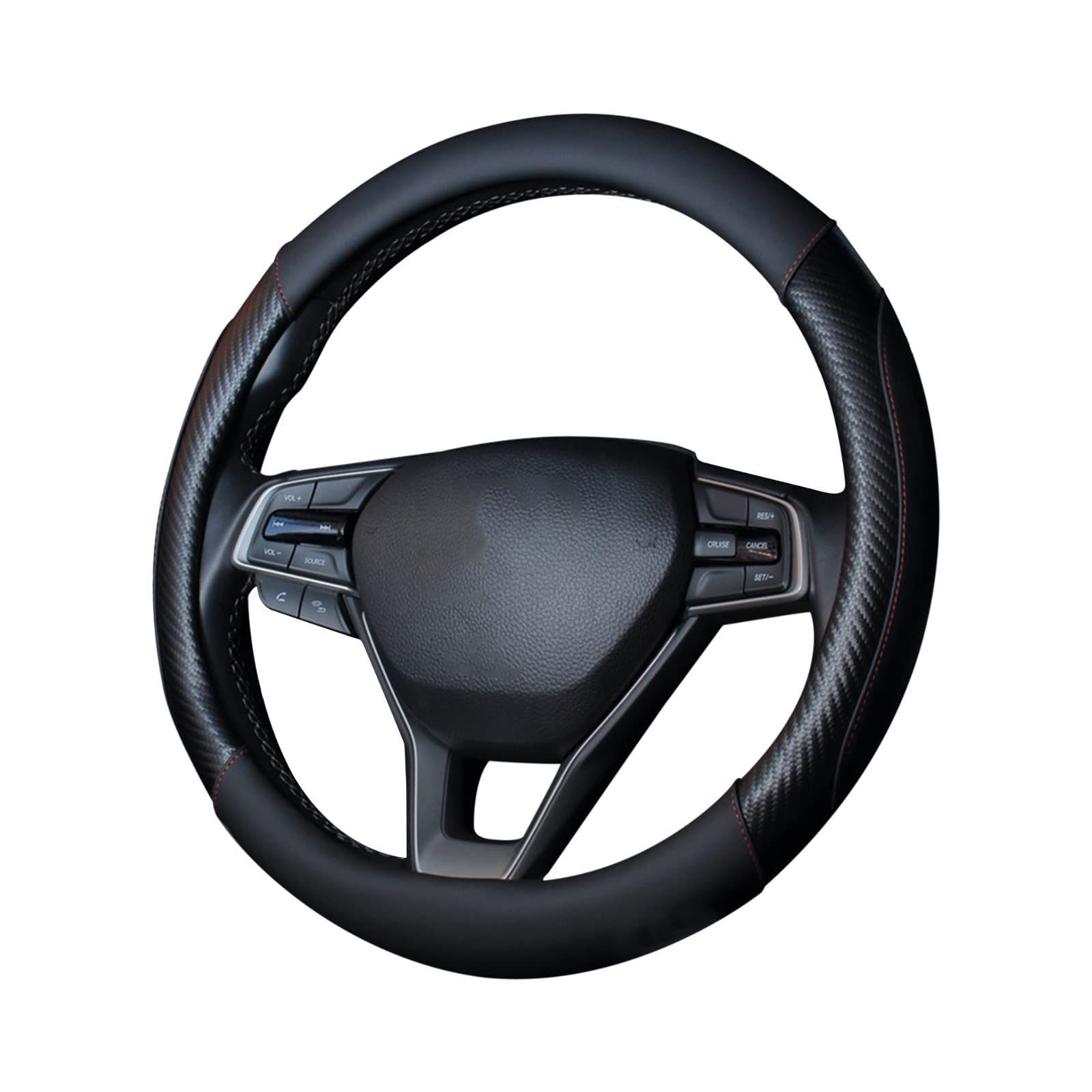 Dazeni Universal 4-Way Steering Wheel Cover - Premium Microfiber Leather Car Accessory for All Seasons - Fits Most Vehicles - Perfect for Driving Comfort & Interior Protection