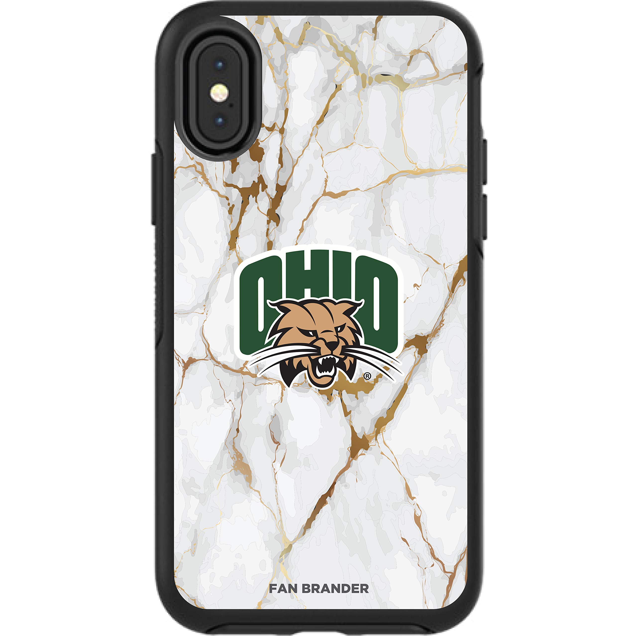OtterBox Symmetry NCAA Fan Branded Phone Case - Compatible with Apple iPhone - White Marble Design - Durable Protection for Everyday Use & Game Days