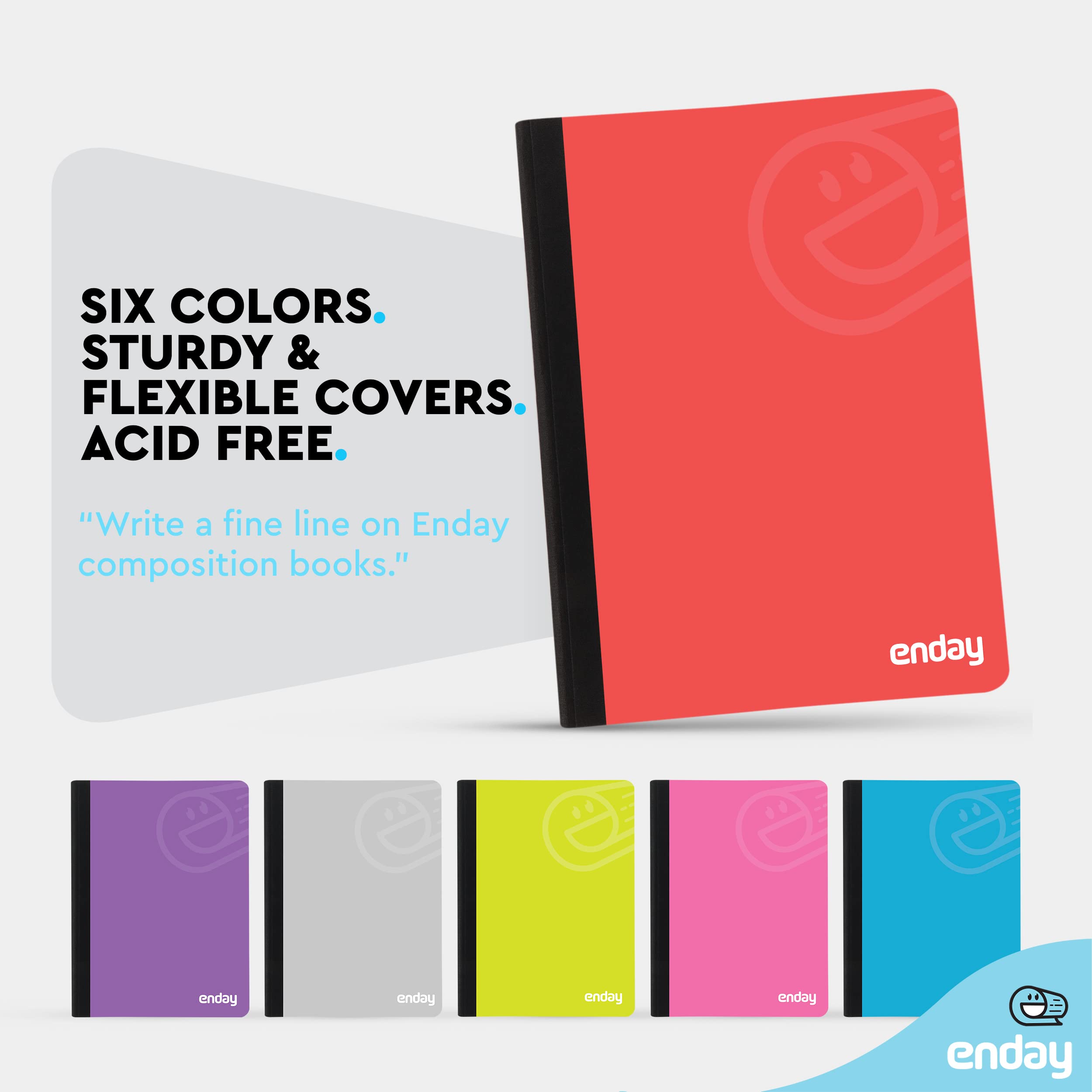 Enday 96-Pack College Ruled Composition Notebooks - 100 Sheets, Red Hard Cover, Premium Lined Paper Bulk for School, Office & Journaling | Durable Writing Notebooks for Students & Professionals