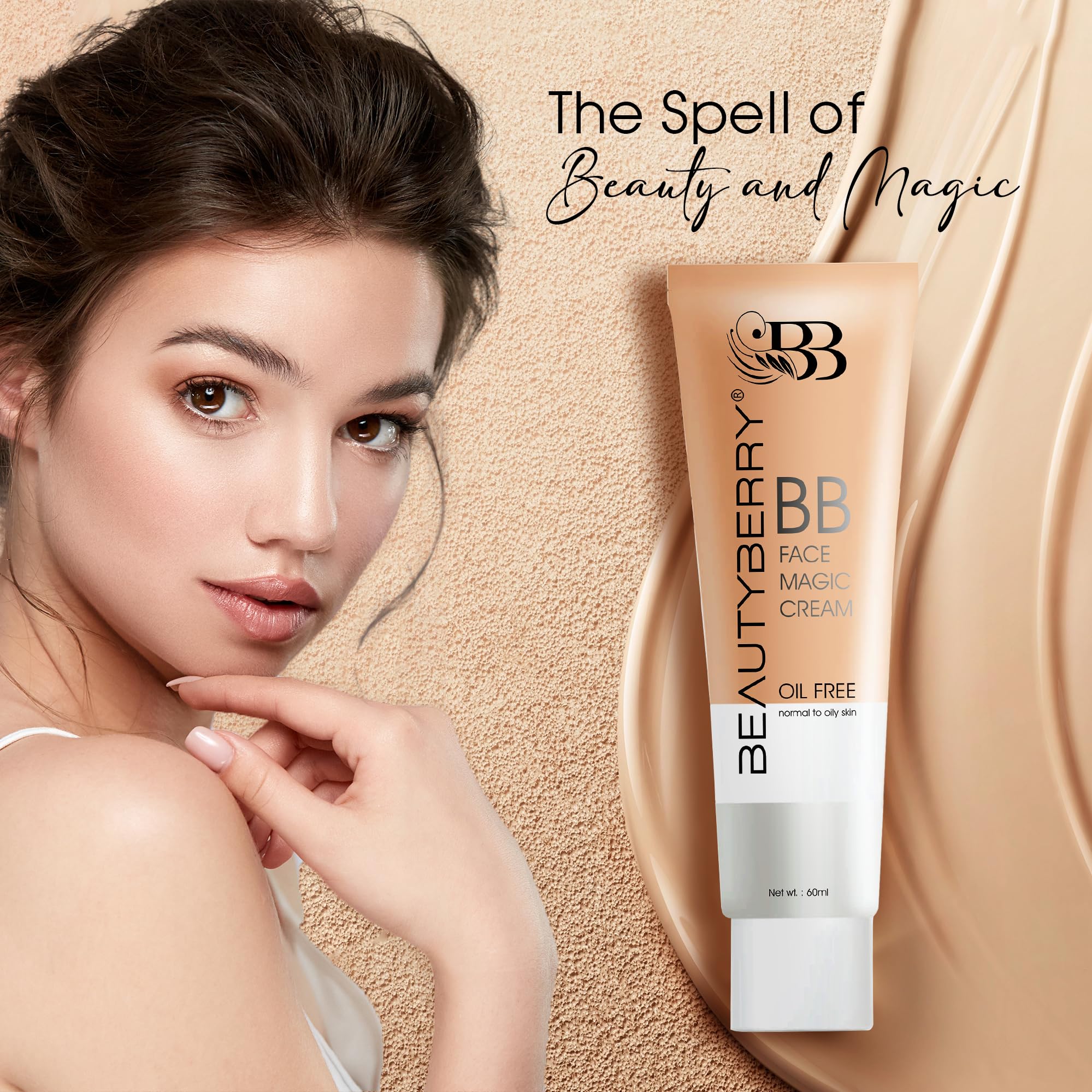 Beauty Berry BB Face Magic Cream - Oil-Free, Lightweight, Ivory Shade for Flawless Coverage | Perfect for Daily Wear & Special Occasions