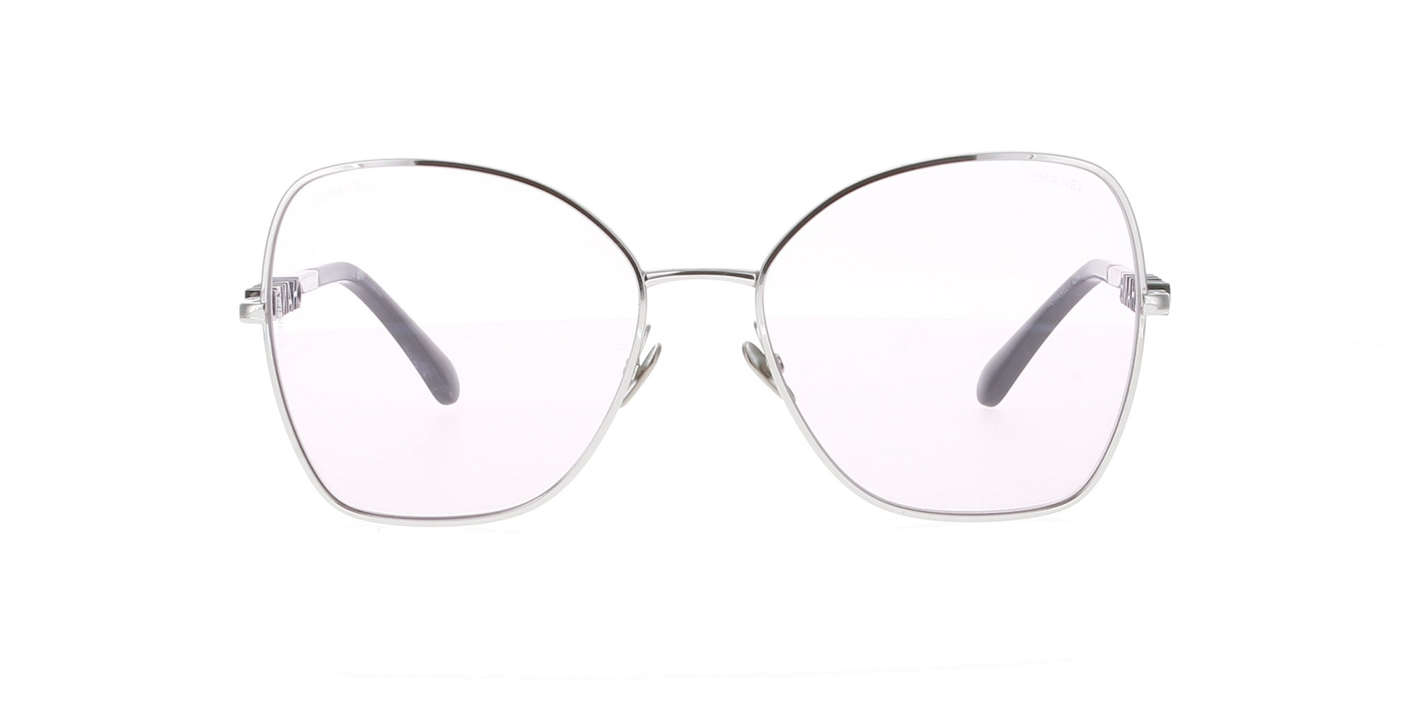 Chanel Silver Butterfly Sunglasses for Women - Luxury Designer Shades with UV Protection - Perfect for Beach, Driving & Summer Fashion