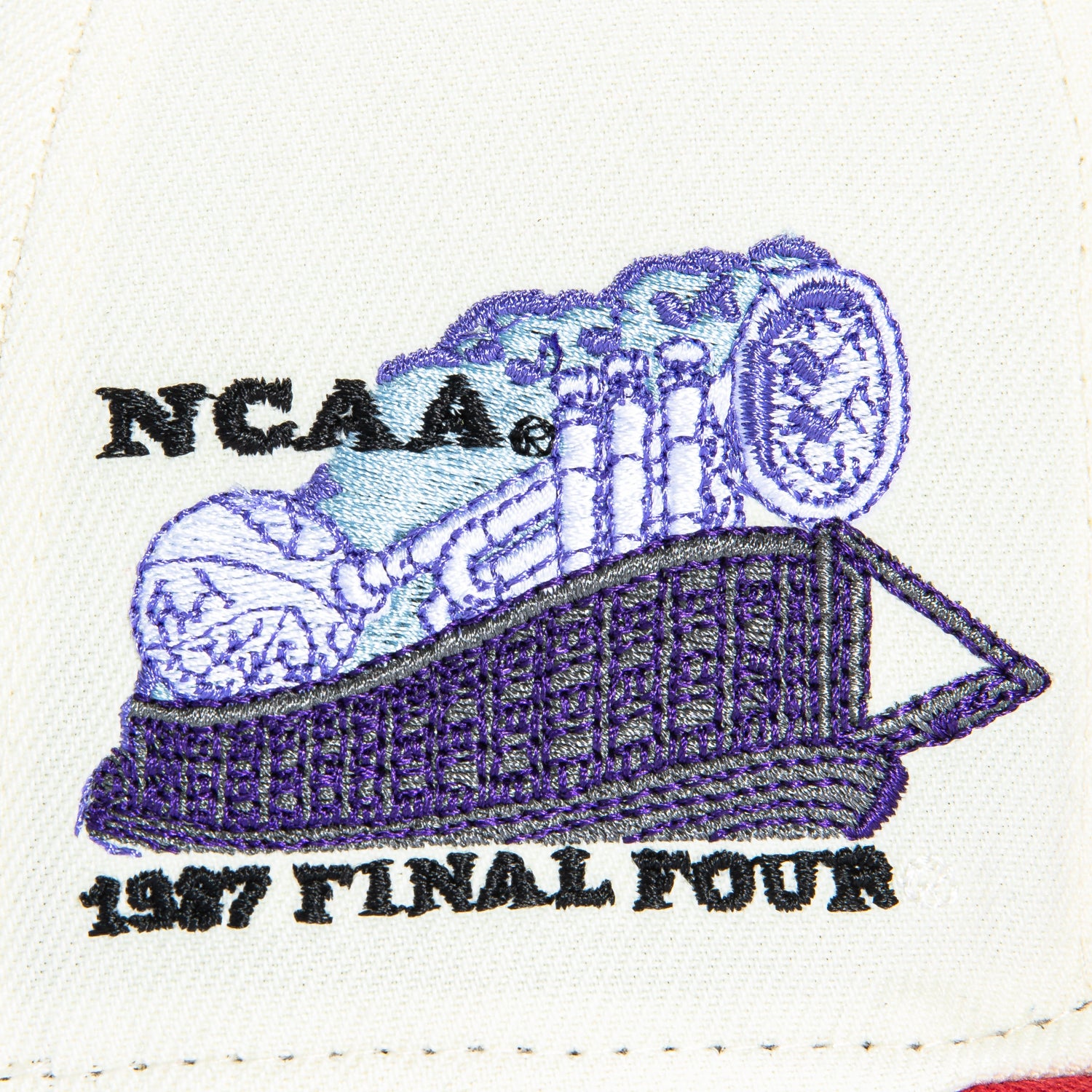 New Era 59Fifty Indiana Hoosiers 1987 Final Four Patch Snapback Hat - White & Cardinal - NCAA Basketball Fan Gear for Men & Women - Perfect for Game Day, Tailgating and Sports Collectibles