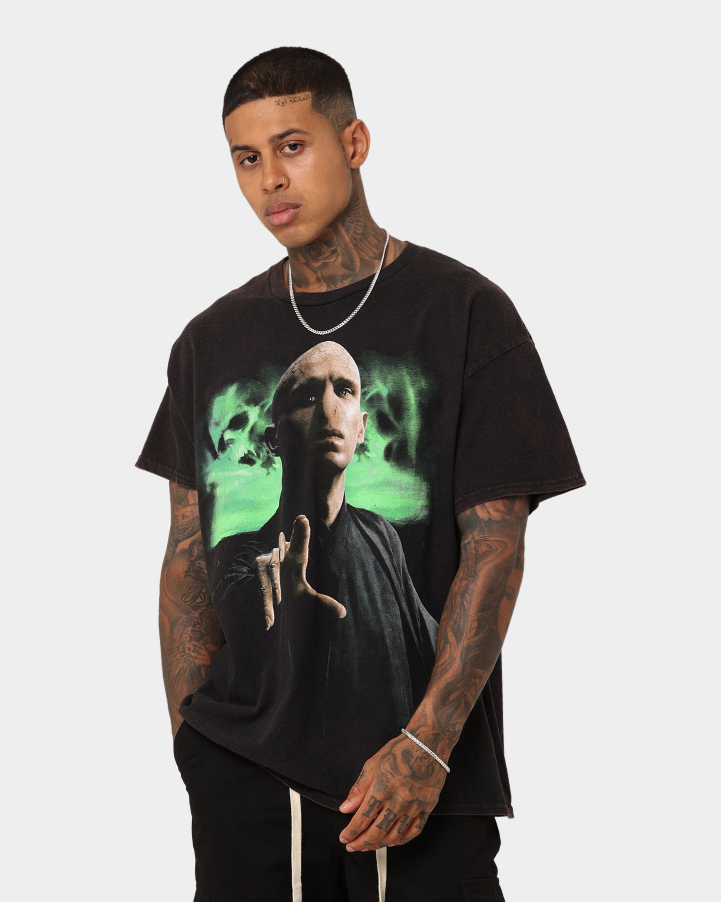 Harry Potter Dark Arts Vintage T-Shirt - Black Wash - American Thrift - Perfect for Cosplay, Halloween & Potterhead Fashion