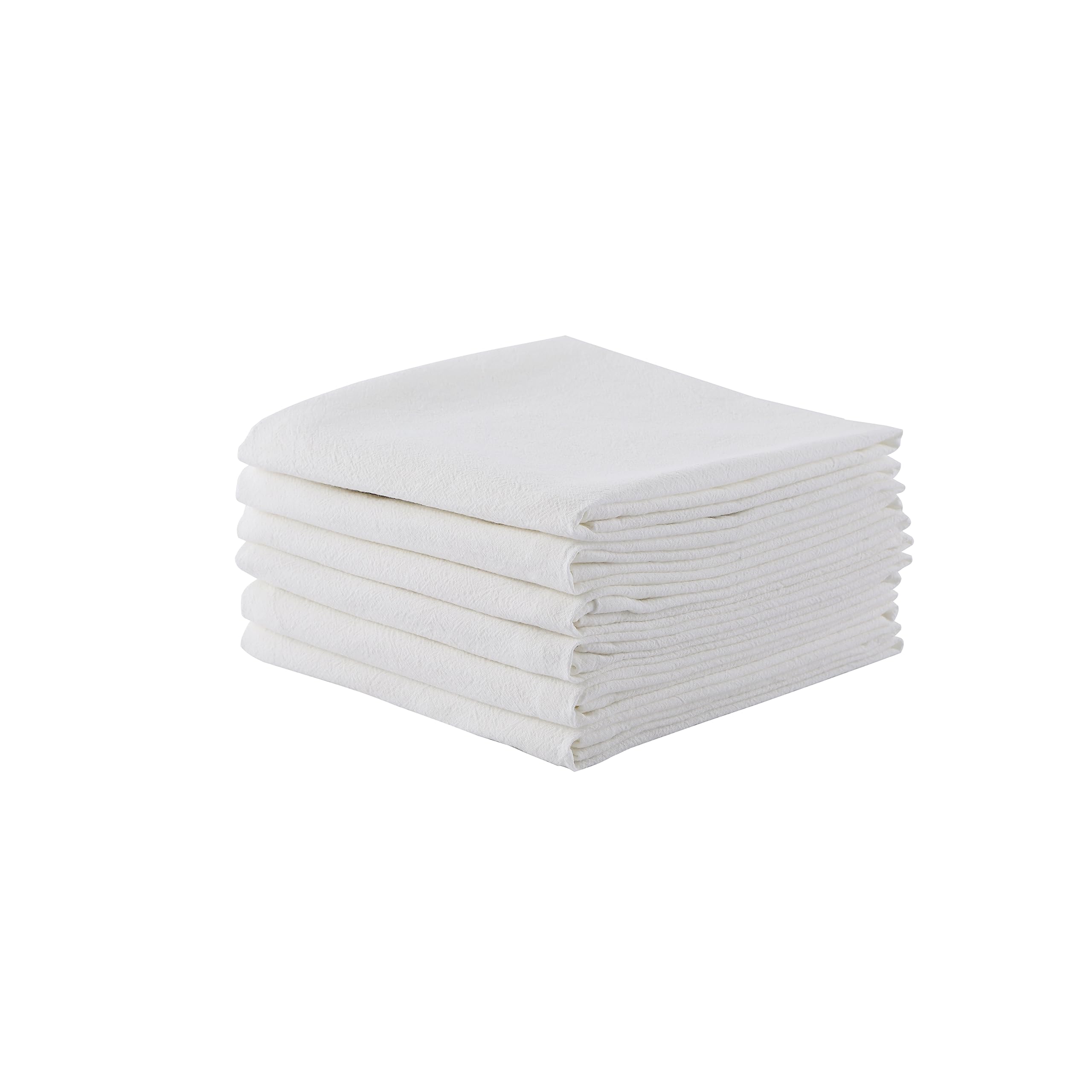 Premium 100% Cotton Flour Sack Dish Towels - 6 Pack Ultra Absorbent Kitchen Towels for Drying Dishes, Cleaning & Decor (50x70cm, Beige) | Ideal for Baking, Cooking & Farmhouse Style Kitchens