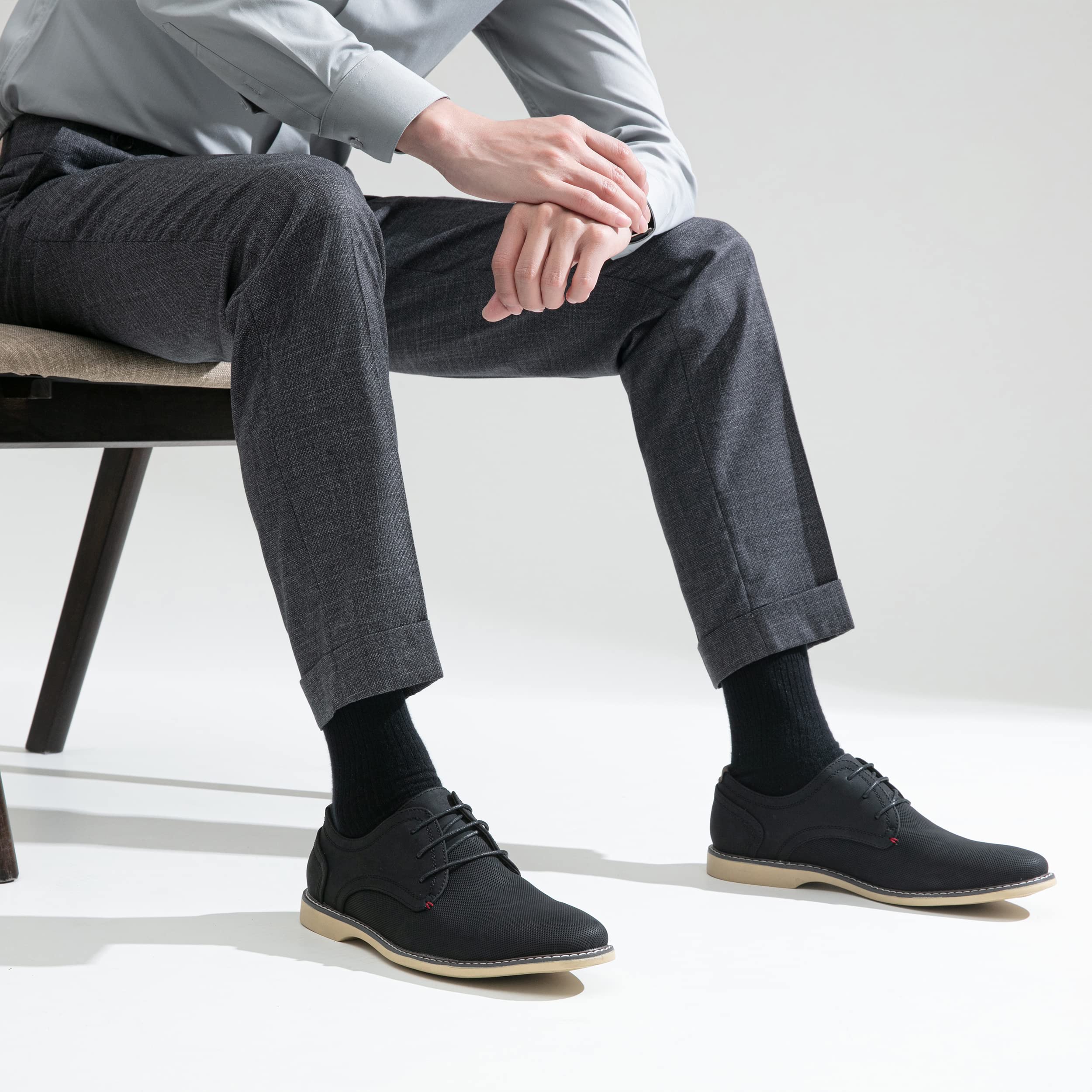Jousen Men's Suede Casual Dress Shoes - Classic Business Loafers for Office, Wedding & Formal Events | Comfortable & Stylish Men's Footwear