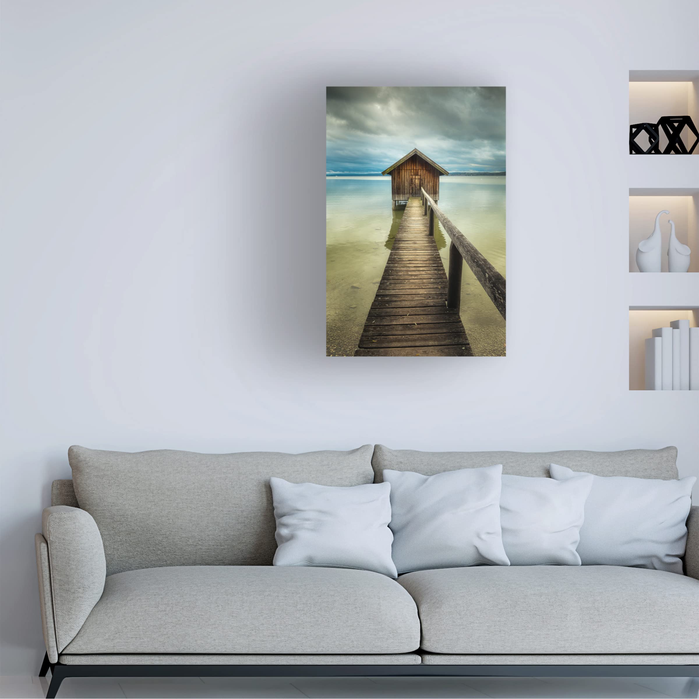 Trademark Fine Art 'Autumn Impression' Canvas Wall Art by Ulrike Eisenmann - Nature Inspired Landscape Painting for Living Room, Bedroom & Office Decor