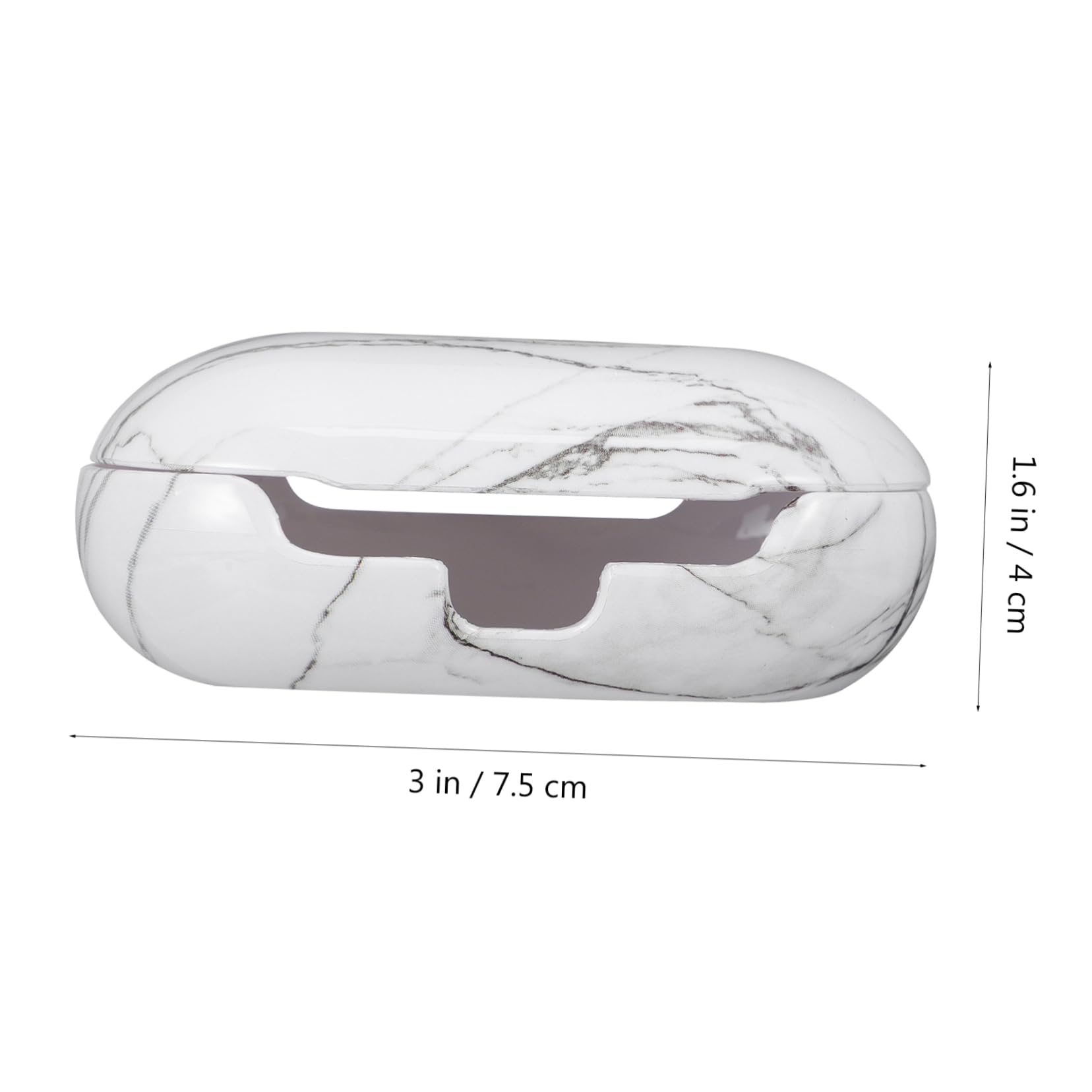 Hemobllo 3 Pack Marble Pattern Headphone Case Cover - Protective Shell for Wireless Headphones with Charging Port Access - White (Perfect for Travel, Gym & Daily Use)