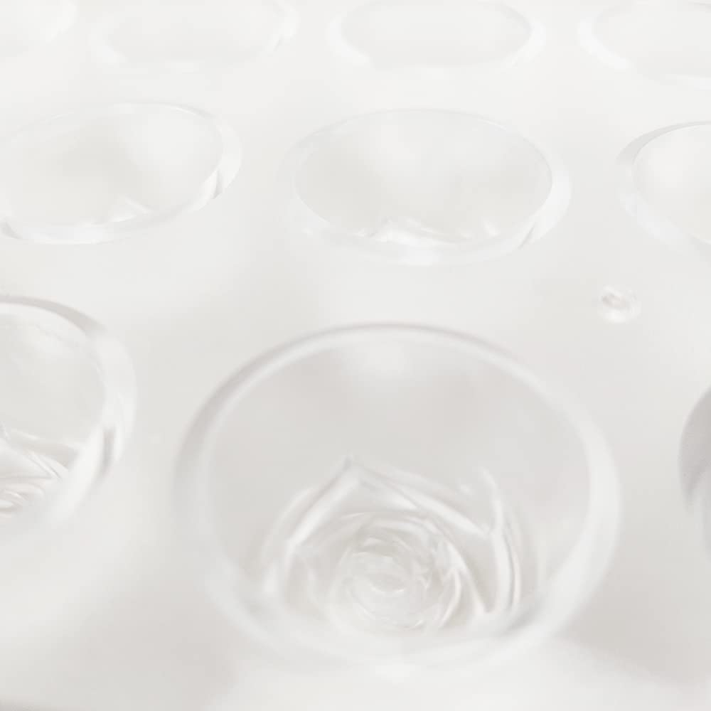 Premium Polycarbonate Chocolate Mold - Transparent Hard Plastic DIY Candy Mold for Mousse, Jelly, Praline, Truffle & Candy Making | Easy Demolding & Cleaning | Flower Design | Perfect for Home Baking, Party Treats & Gift Packaging
