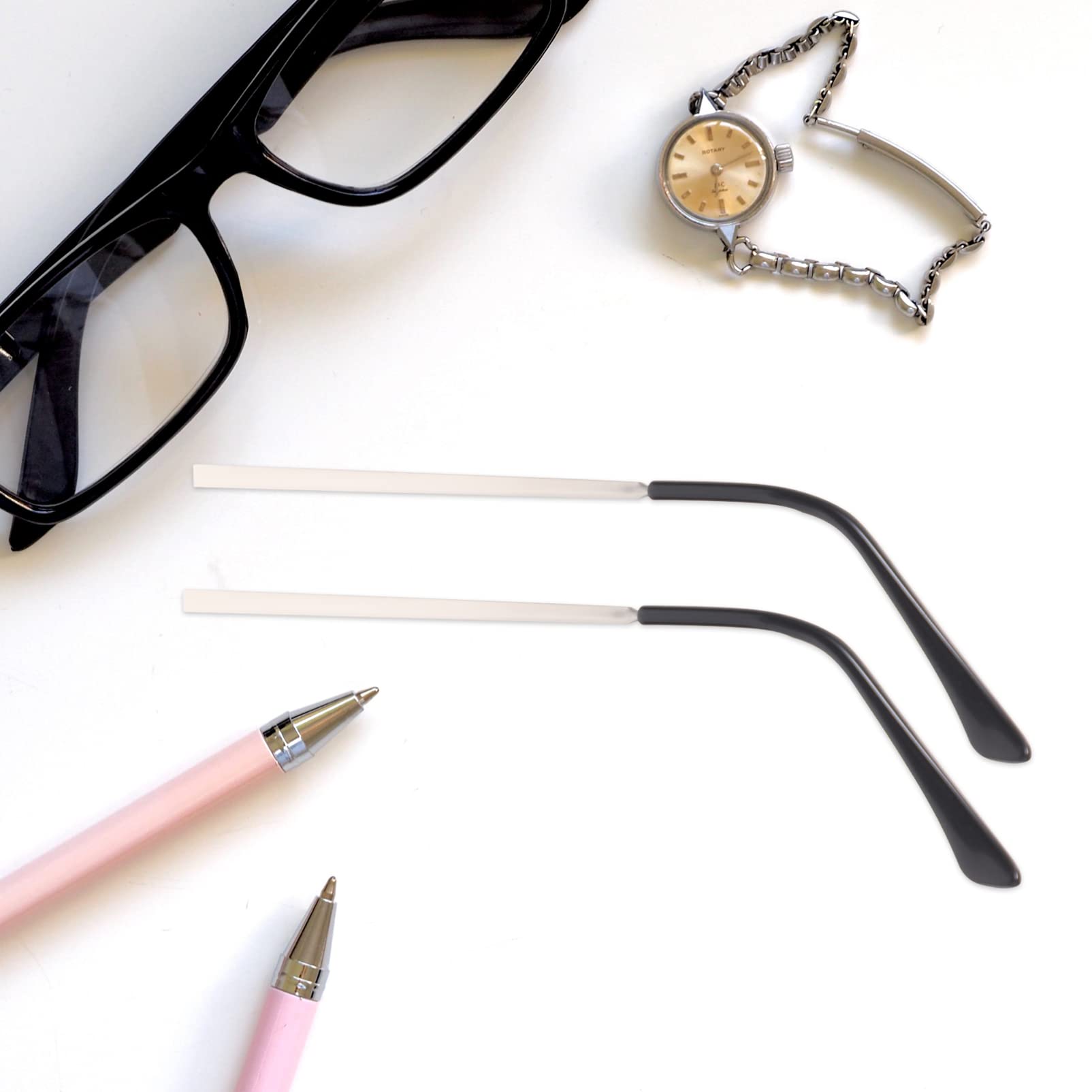 LALAFINA Universal Glasses Replacement Arms - 1 Pair of Eyeglass Temple Repair Parts for Sunglasses & Frames - Perfect for Broken Glasses Repair at Home or Office