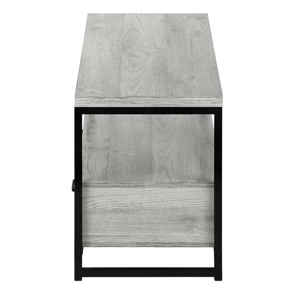 Monarch Specialties 2871 48-Inch TV Stand with Storage Drawers - Modern Grey & Black Media Console for Living Room & Bedroom - 47.25