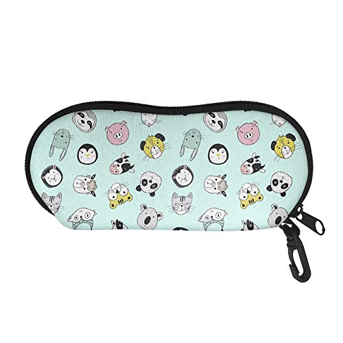 GLENLCWE Fluorescent Dragonfly Eyeglass Case - Hard Shell Protective Holder for Glasses & Sunglasses - Unisex Reading Glasses Storage - Perfect Gift for Thanksgiving, Travel, Office & Daily Use