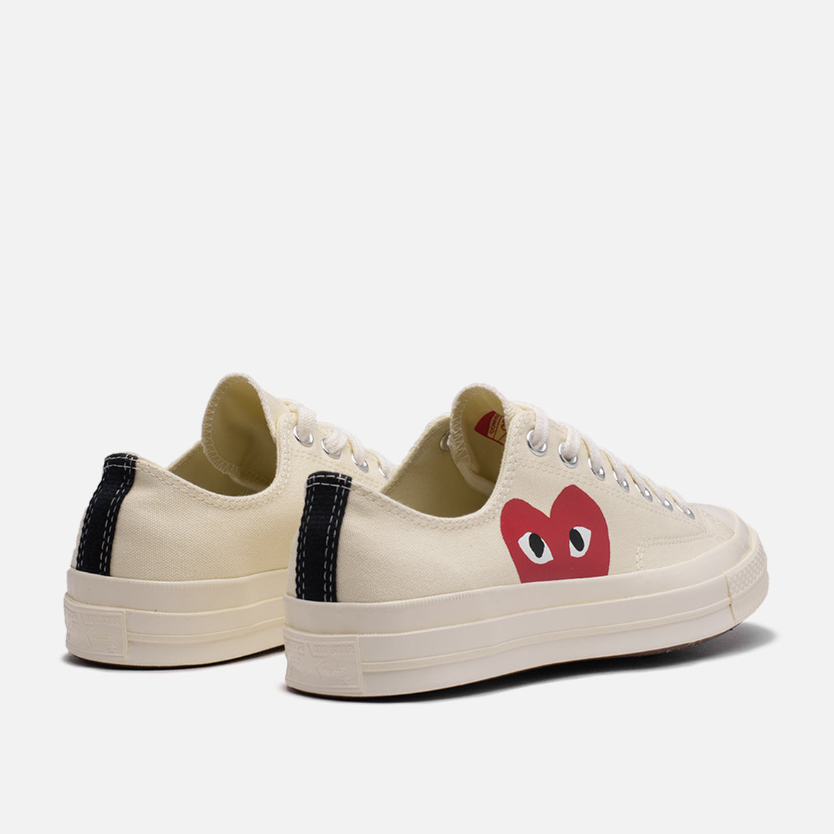 CDG PLAY x Converse Chuck Taylor All Star '70 OX White Sneakers - Stylish Unisex High-Top Canvas Shoes for Casual Wear & Street Fashion