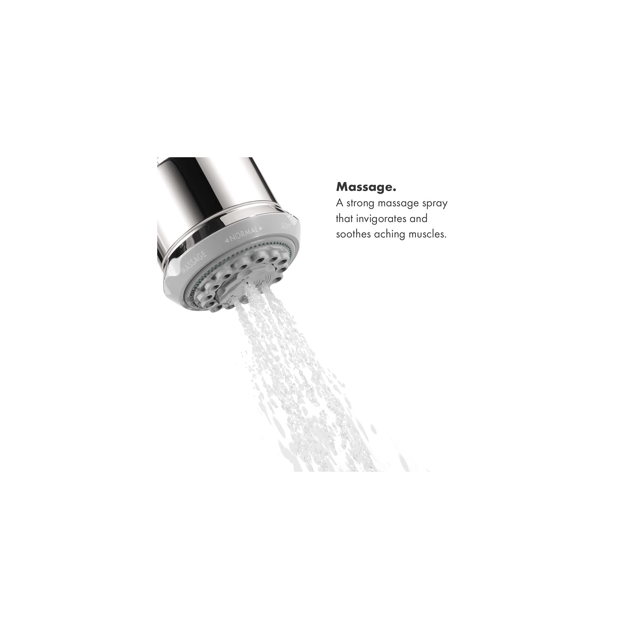 Hansgrohe Clubmaster 4-Inch Easy Clean Shower Head with 3 Spray Modes - Pulsating Massage & Soft Spray - Brushed Bronze Finish (Model 28496141) - Perfect for Modern Bathrooms & Spa-Like Shower Experience