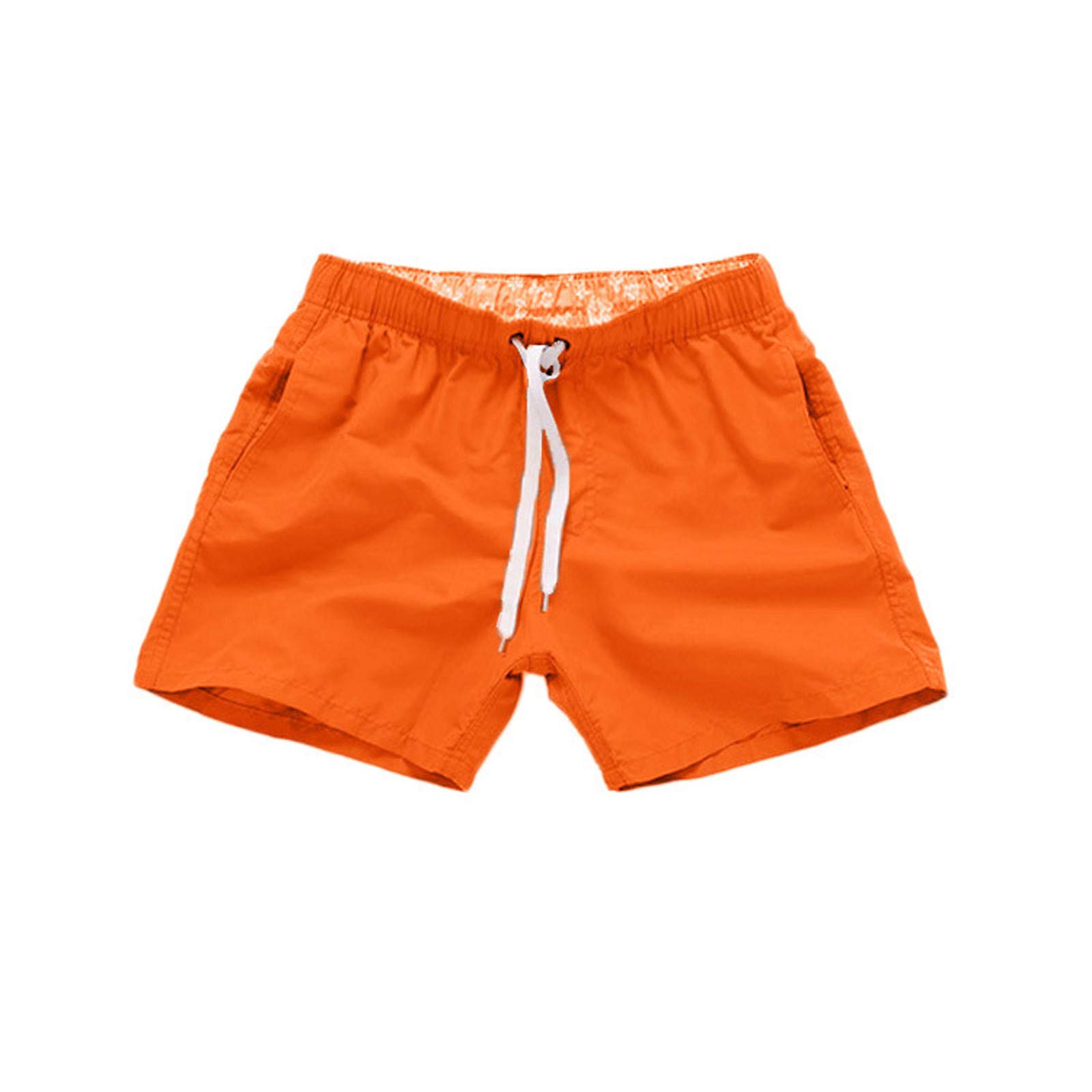 **Men's Quick-Dry Board Shorts - Solid Color Swim Trunks with Mesh Lining & Compression Fit - Loose Beach Bathing Pants for Swimming, Surfing & Summer Vacation**