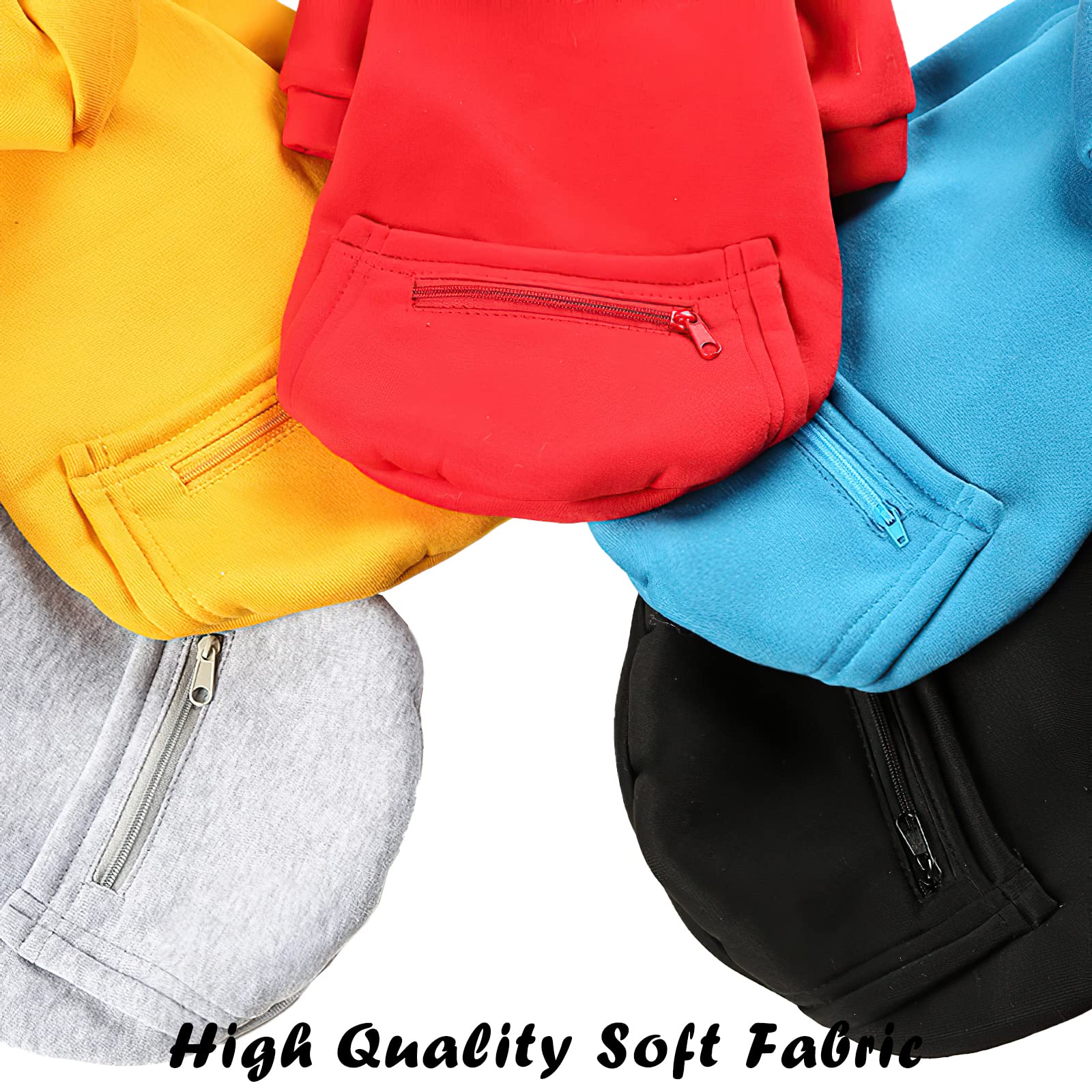 Dog Hoodie with Zipper Pocket & Drawstring - Fashionable Pet Sweater for Small Breed Dogs & Cats - Soft & Comfortable Puppy Clothes (Grey, Small) - Perfect for Outdoor Walks, Winter Wear & Pet Fashion