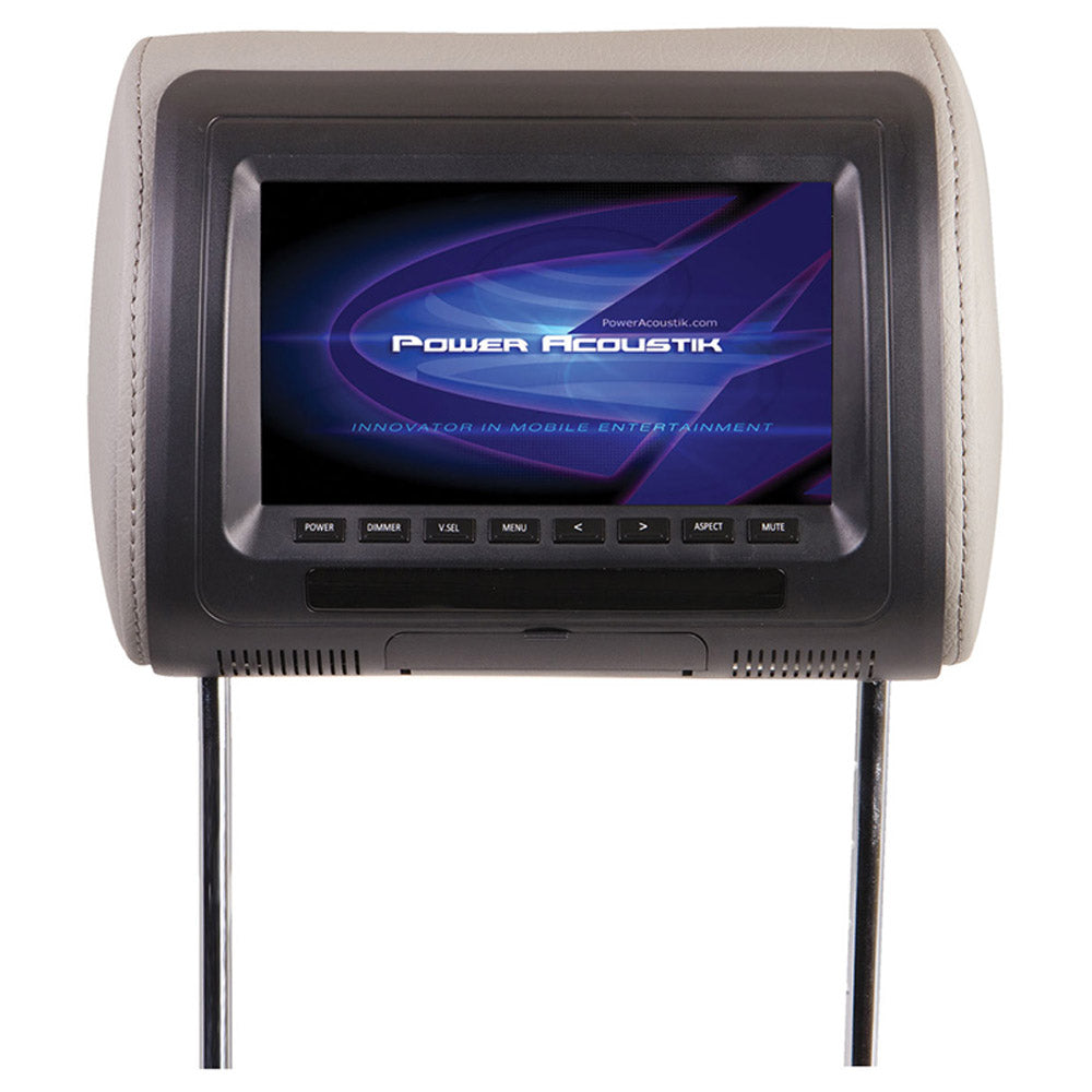 Power Acoustik H.71CC Universal Car Headrest Replacement with Built-in Speakers - Perfect for Road Trips, Commuting & In-Car Entertainment