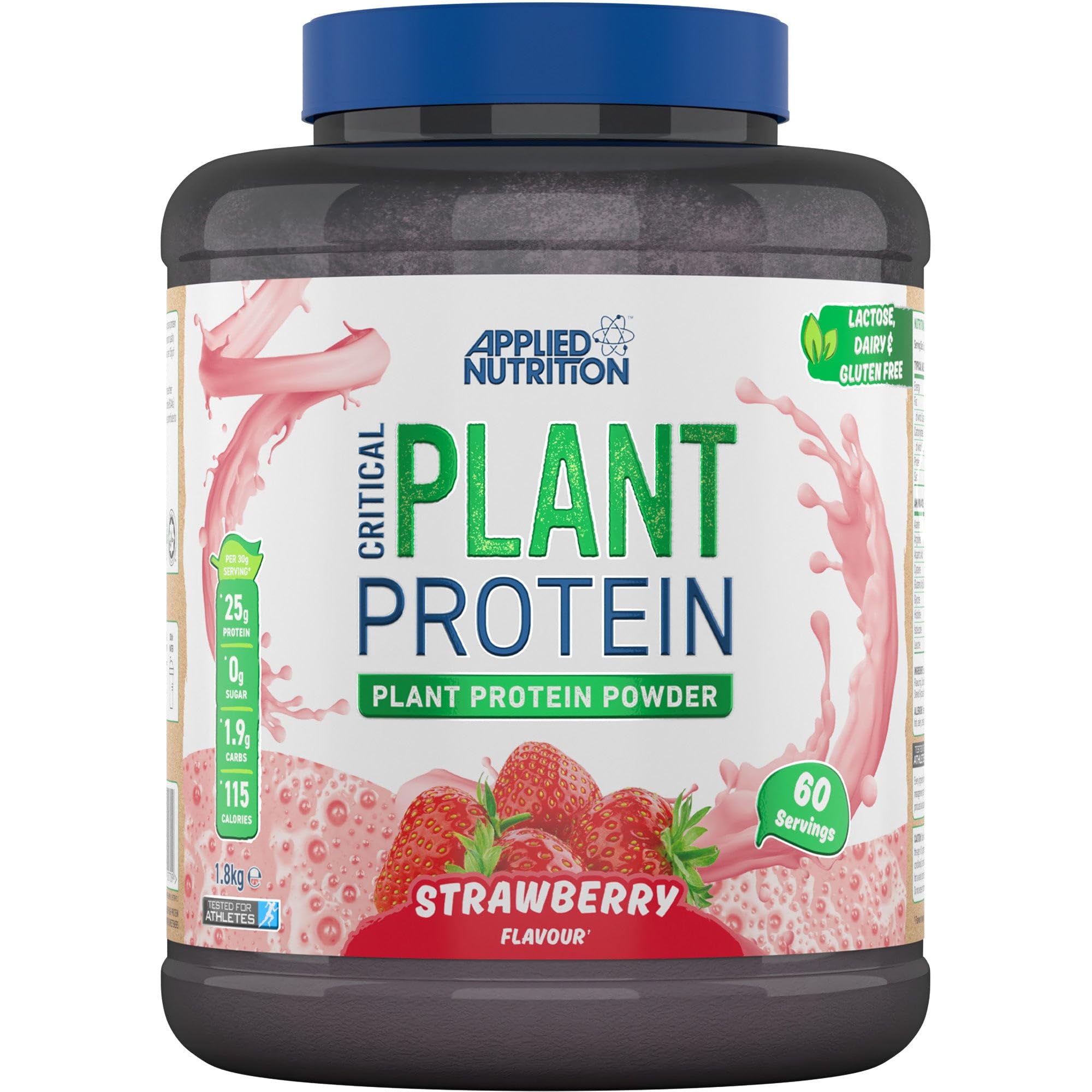 Applied Nutrition Critical Plant Protein Powder 1.8kg (4 lbs) - Vegan Plant-Based Protein Supplement for Muscle Recovery & Weight Management - Perfect for Post-Workout Shakes & Healthy Smoothies