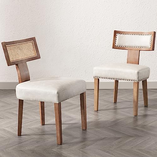 Faux Leather-light Grey-2pk-nailhead Natural Back