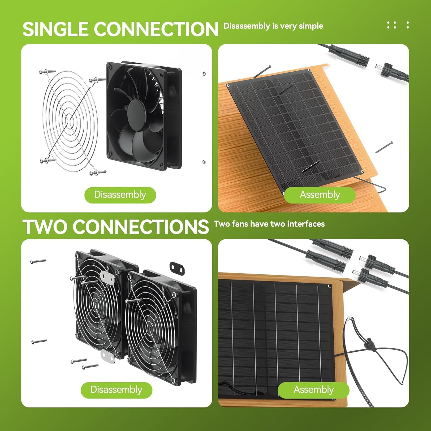 18W Solar Powered Fan with 4.7