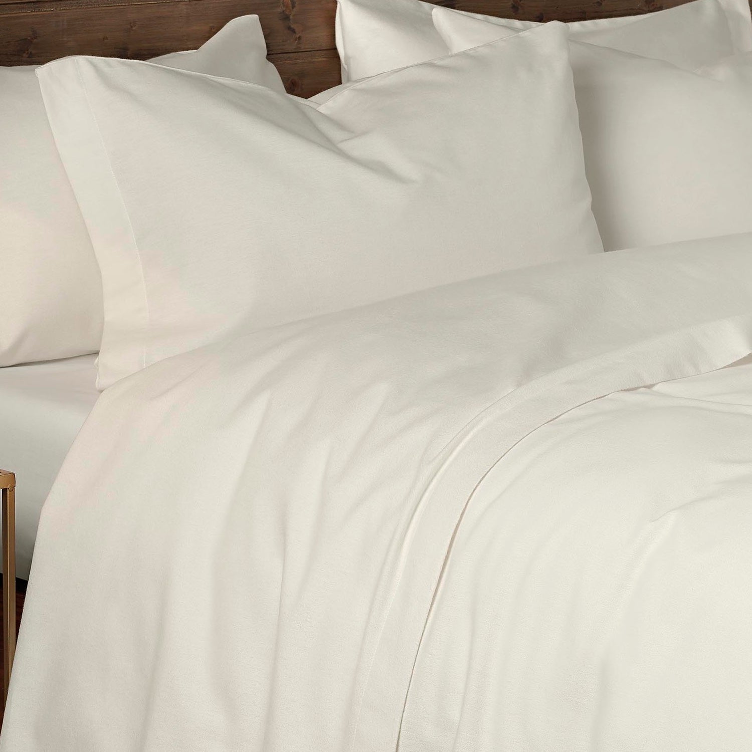 Luxury Brushed Cotton Bed Sheets - 33cm Extra Deep Pocket, Cream Color - Ultra Soft & Breathable for All-Season Comfort - Perfect for Master Bedroom, Guest Room & Airbnb