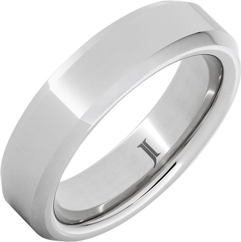 Miravir Serinium® 6mm Beveled Polished Wedding Ring - Elegant Engagement Band for Women & Men, Perfect for Proposals, Anniversaries, and Special Occasions