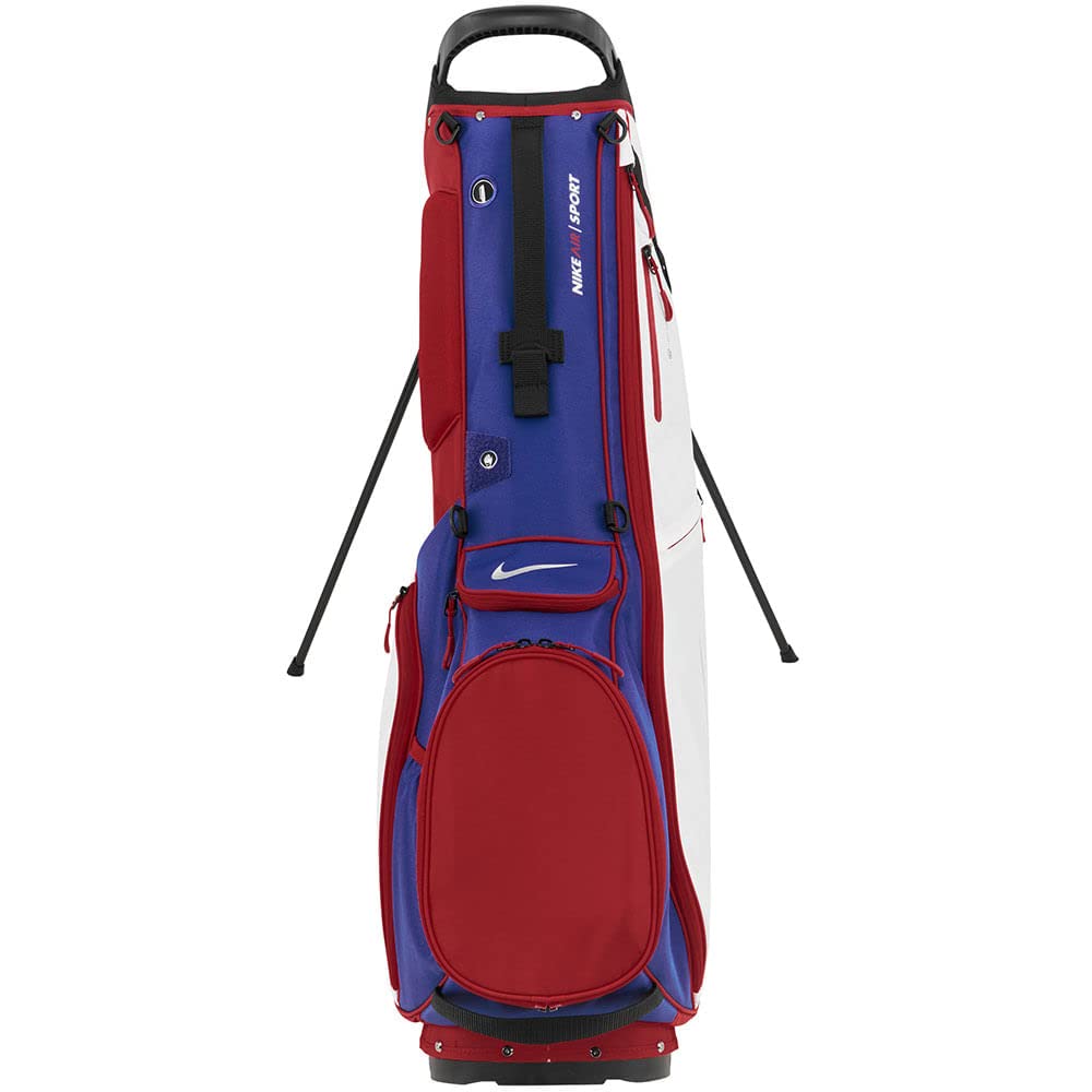 Nike Air Sport 2 Golf Bag - Lightweight Stand Bag with 5-Way Divider, Durable Water-Resistant Material (Red/Royal Blue) - Perfect for Golf Tournaments & Weekend Golfing