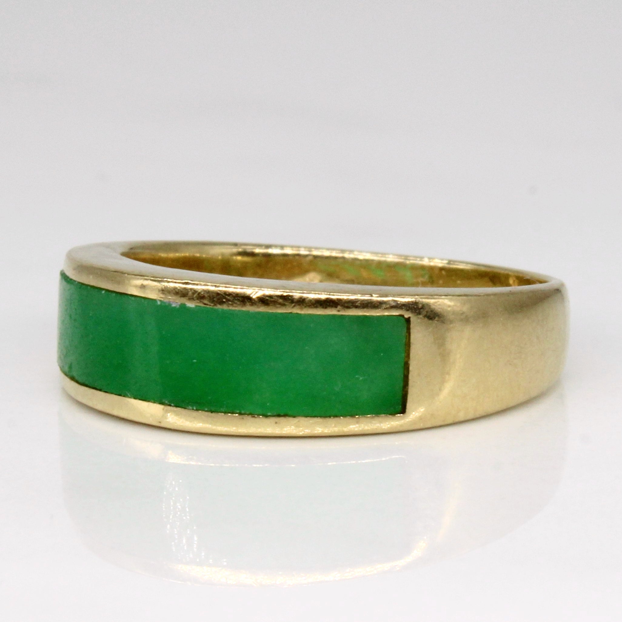 Natural Jadeite Cabochon Ring | 1.35ct Genuine Jade Stone | Size 7 Women's Jewelry | Perfect for Weddings, Anniversaries & Special Occasions