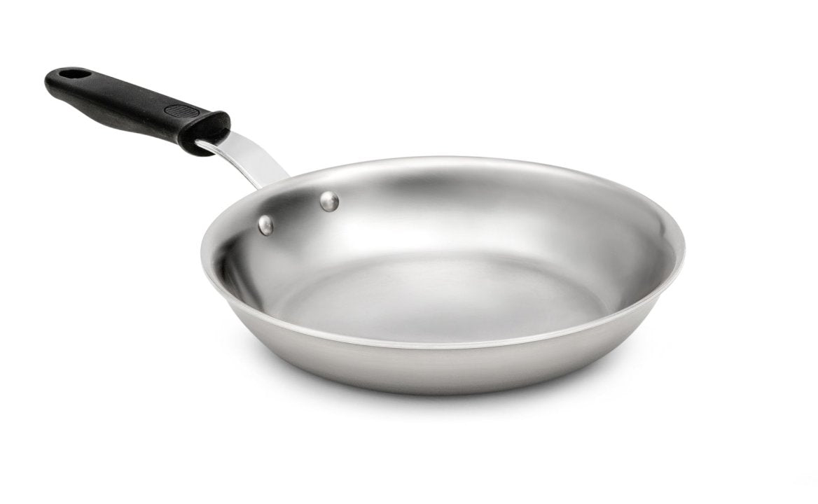 Vollrath Tribute 12-Inch 3-Ply Stainless Steel Fry Pan with Silicone Handle - Professional Restaurant-Grade Cookware for Home Chefs & Commercial Kitchens