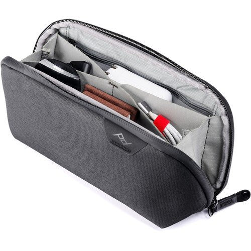 Peak Design Tech Pouch Small Midnight - Compact Tech Organizer for Travel, Work & Everyday Use - Water-Resistant Electronics Accessories Case for Cables, Chargers & Small Gadgets