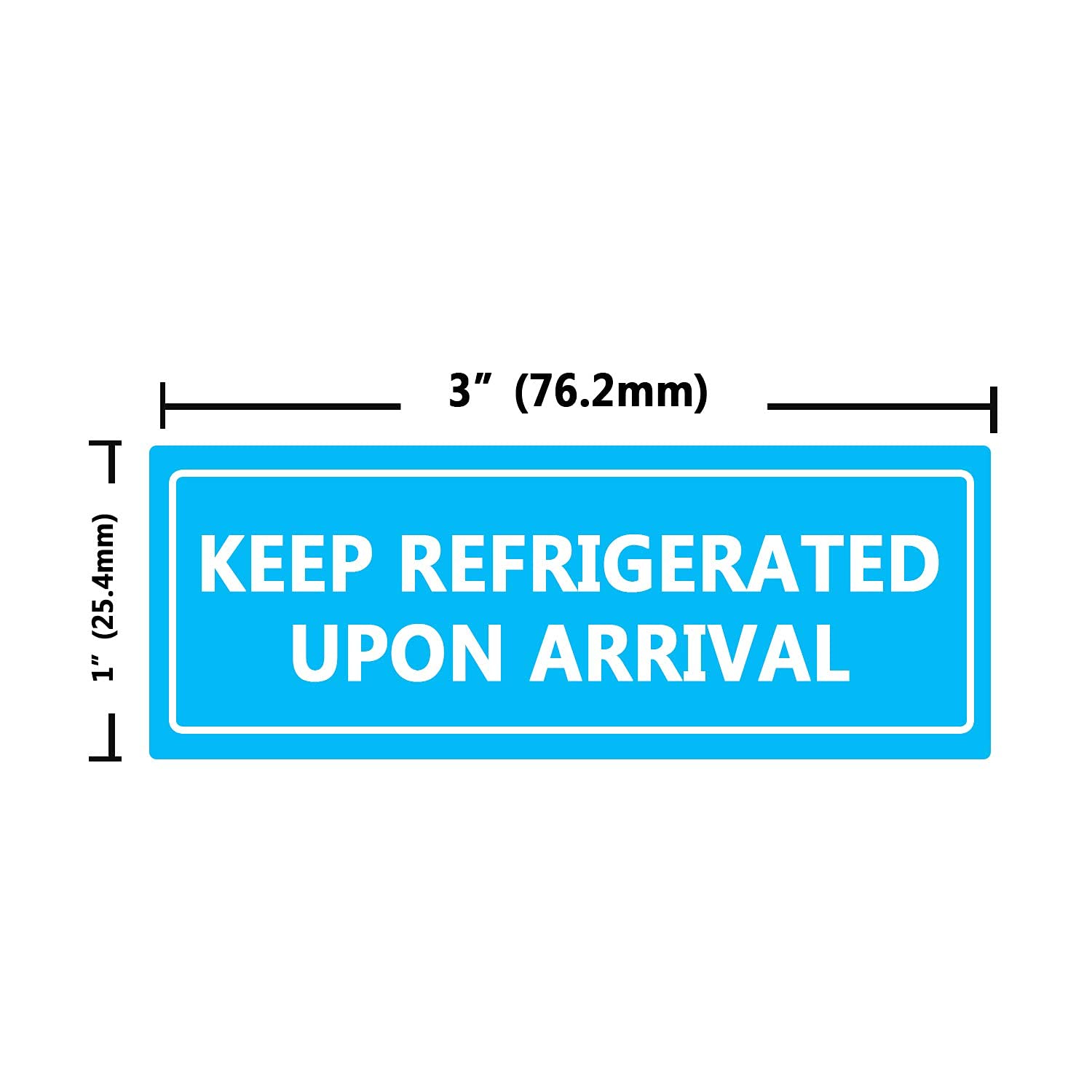 500 Pcs Per Roll 1x3 Inch Keep Refrigerated/Frozen Stickers for Shipping Packages - Perfect for Food Delivery, Meal Prep & Cold Storage Organization