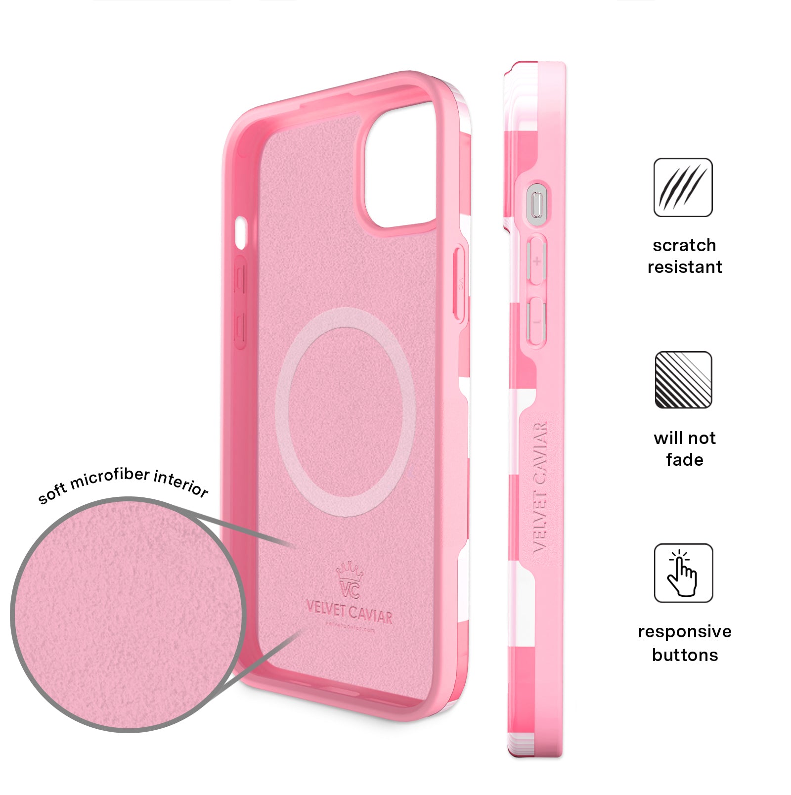 Trendy Pink Vibe Checkered Pattern iPhone Case - Cute Protective Cover for iPhone 13/14/15 Pro Max - Perfect for School, Work & Everyday Use