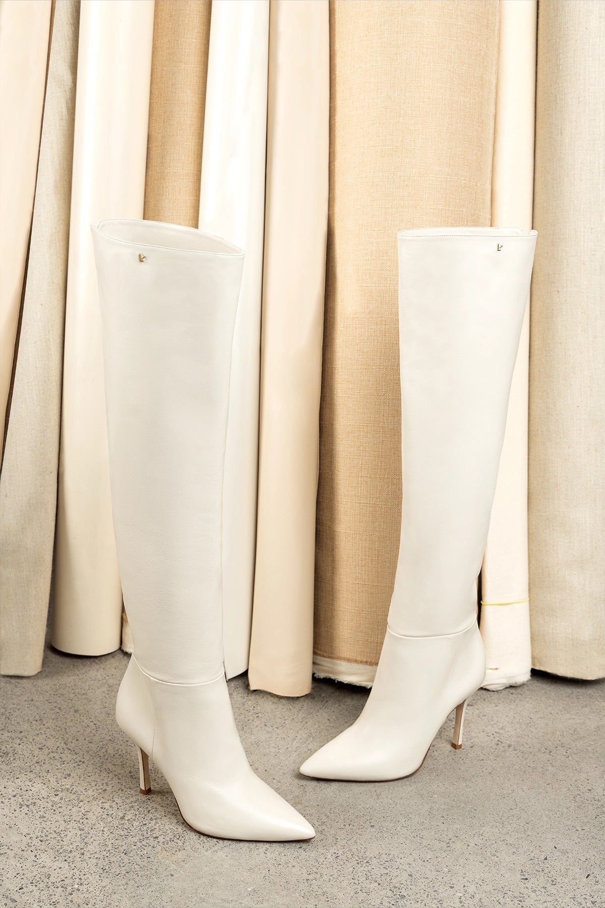 Kate Women's Hi Boots in Ivory Leather - Stylish & Comfortable Winter Boots for Snow, Hiking & Outdoor Adventures
