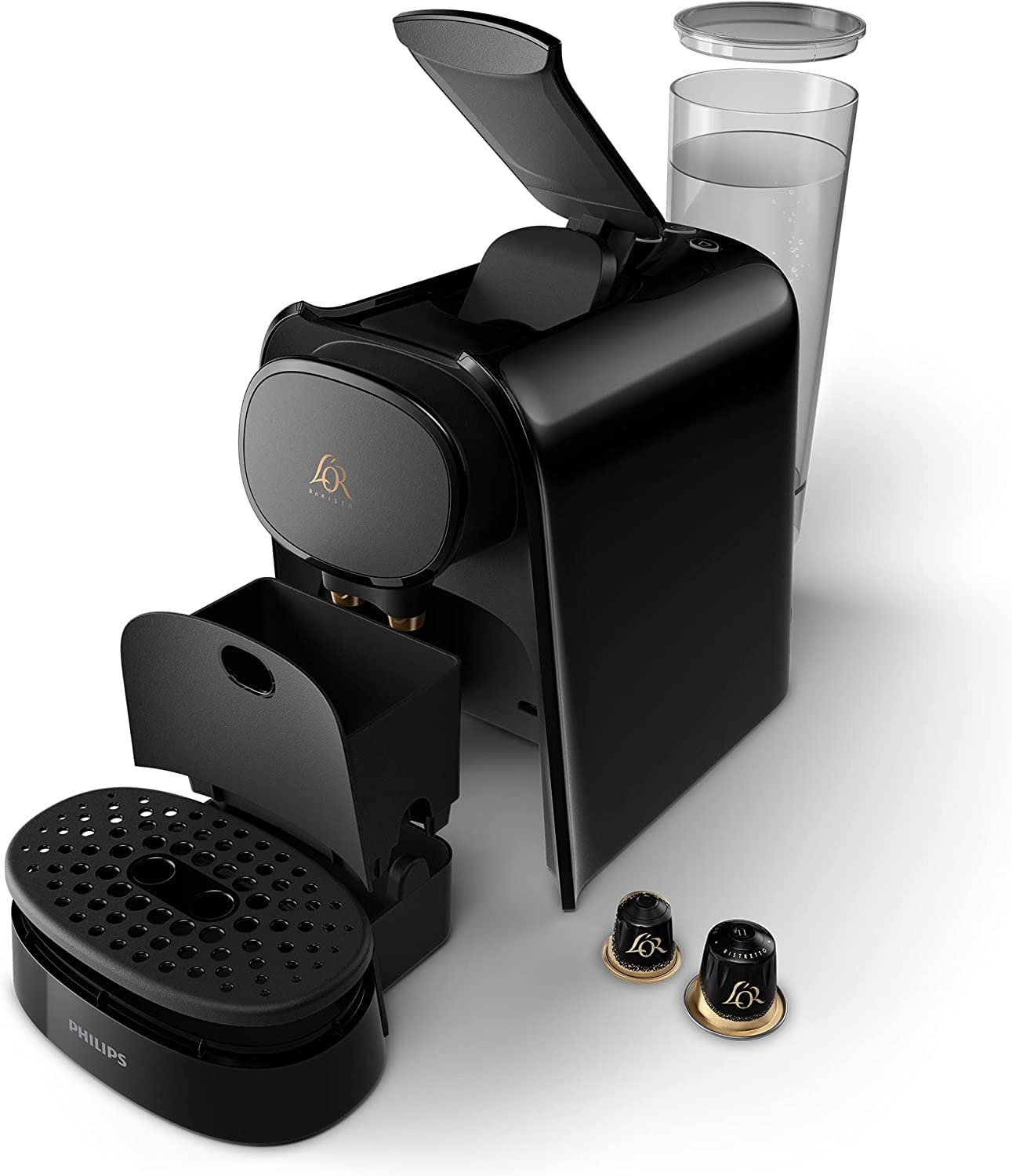 Philips L'Or Barista LM8012/60 Black Coffee Capsule Machine - Premium Espresso Maker for Home & Office Use