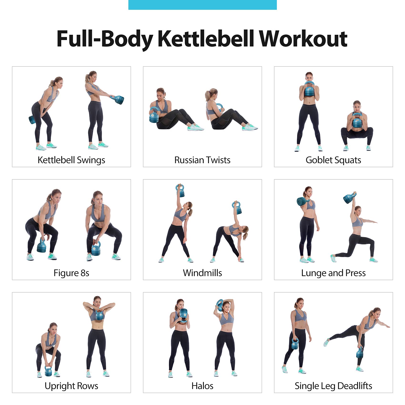 Adjustable Kettlebell Weights Set 5-12lb - Cast Iron Exercise Kettlebells for Home Gym, Strength Training & Core Workouts - Free Weights for Men & Women - Perfect for HIIT, CrossFit, and Functional Fitness Training