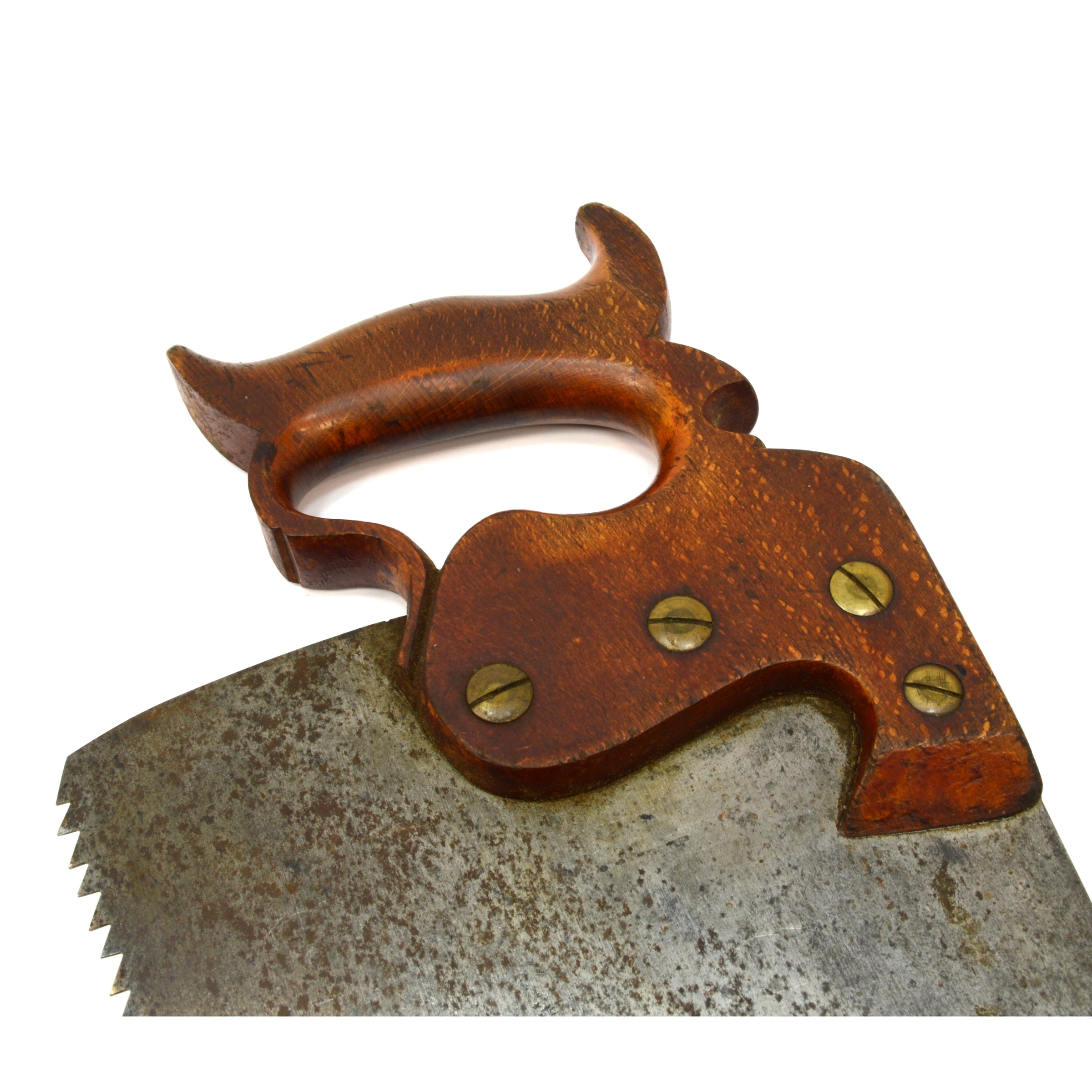 Antique Richardson Brothers No. 7 Rip Saw - 4 1/2 PPI Straight Back Hand Saw - 19th Century Vintage Tool for Woodworking & Carpentry Projects