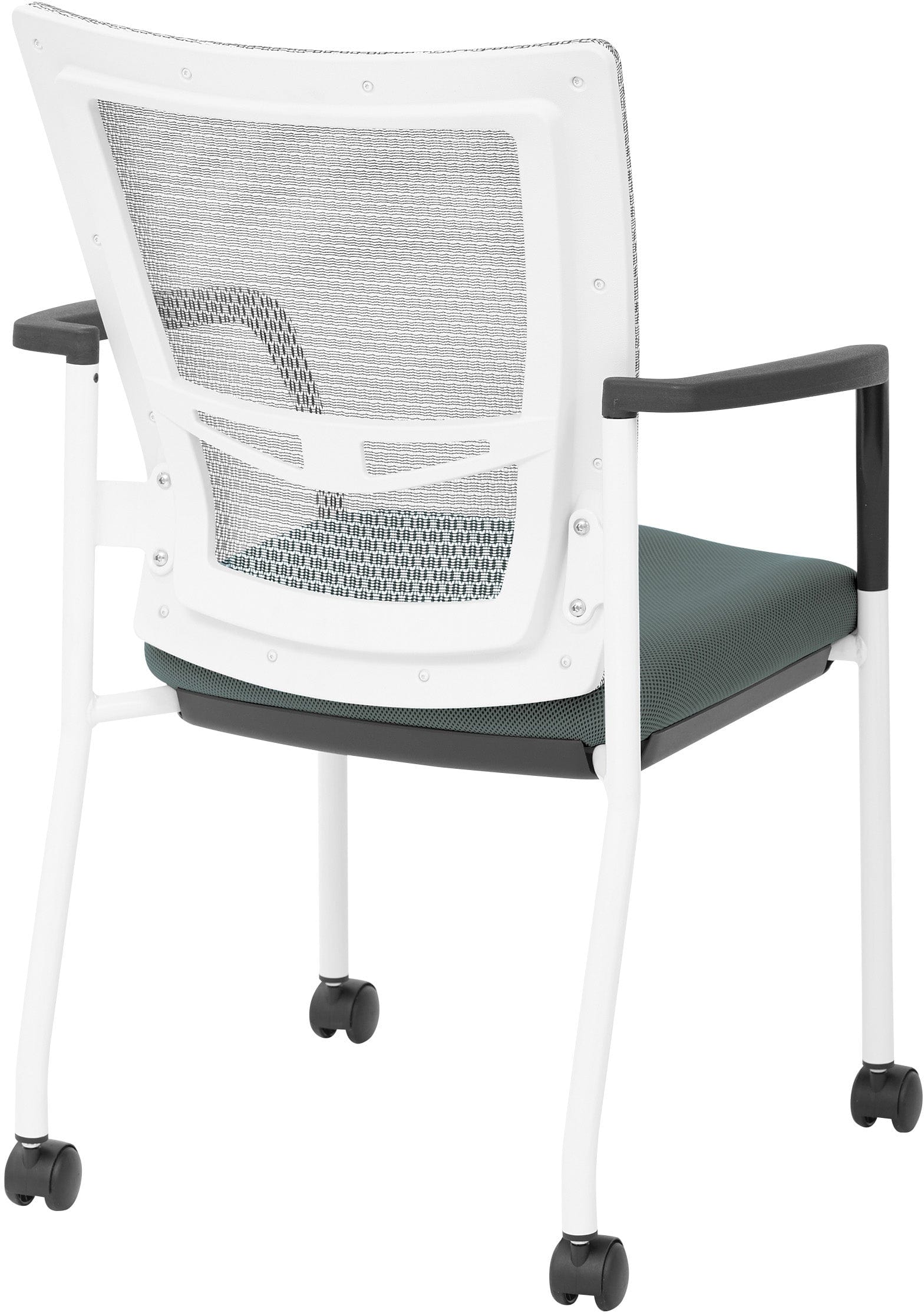 Office Star ProGrid® Mesh Back Visitor Chair with Casters - Ergonomic Office Guest Chair with Adjustable Height & Swivel Base [8840W] - Perfect for Reception Areas, Conference Rooms & Home Offices