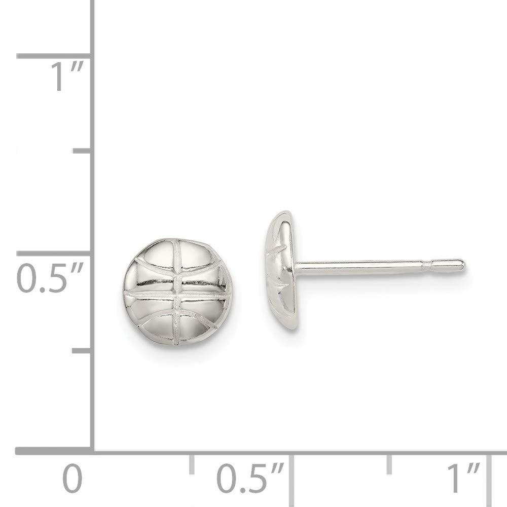 Sterling Silver Basketball Mini Hoop Earrings for Women - Dainty Sports Jewelry Gift for Basketball Lovers - Perfect for Game Day, Work & Casual Wear