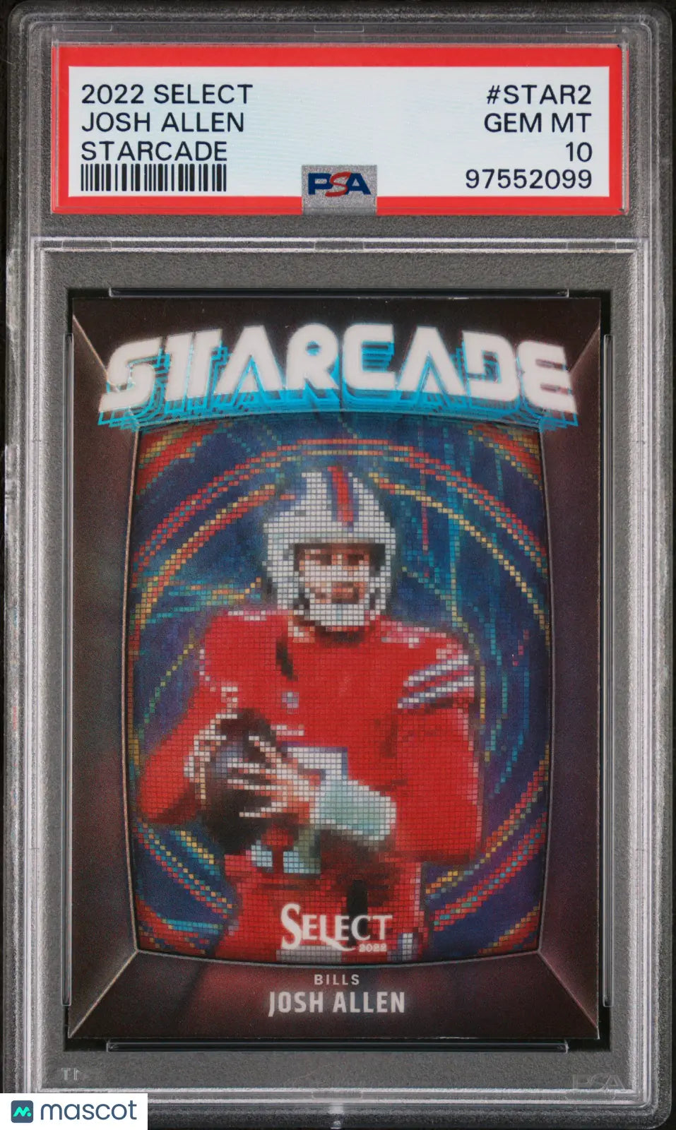 2022 Panini Select Football Starcade Prizm Josh Allen PSA 10 #STAR 2 - Rare Trading Card for NFL Collectors & Investors - Perfect for Display, Gifts, and Sports Memorabilia Collections