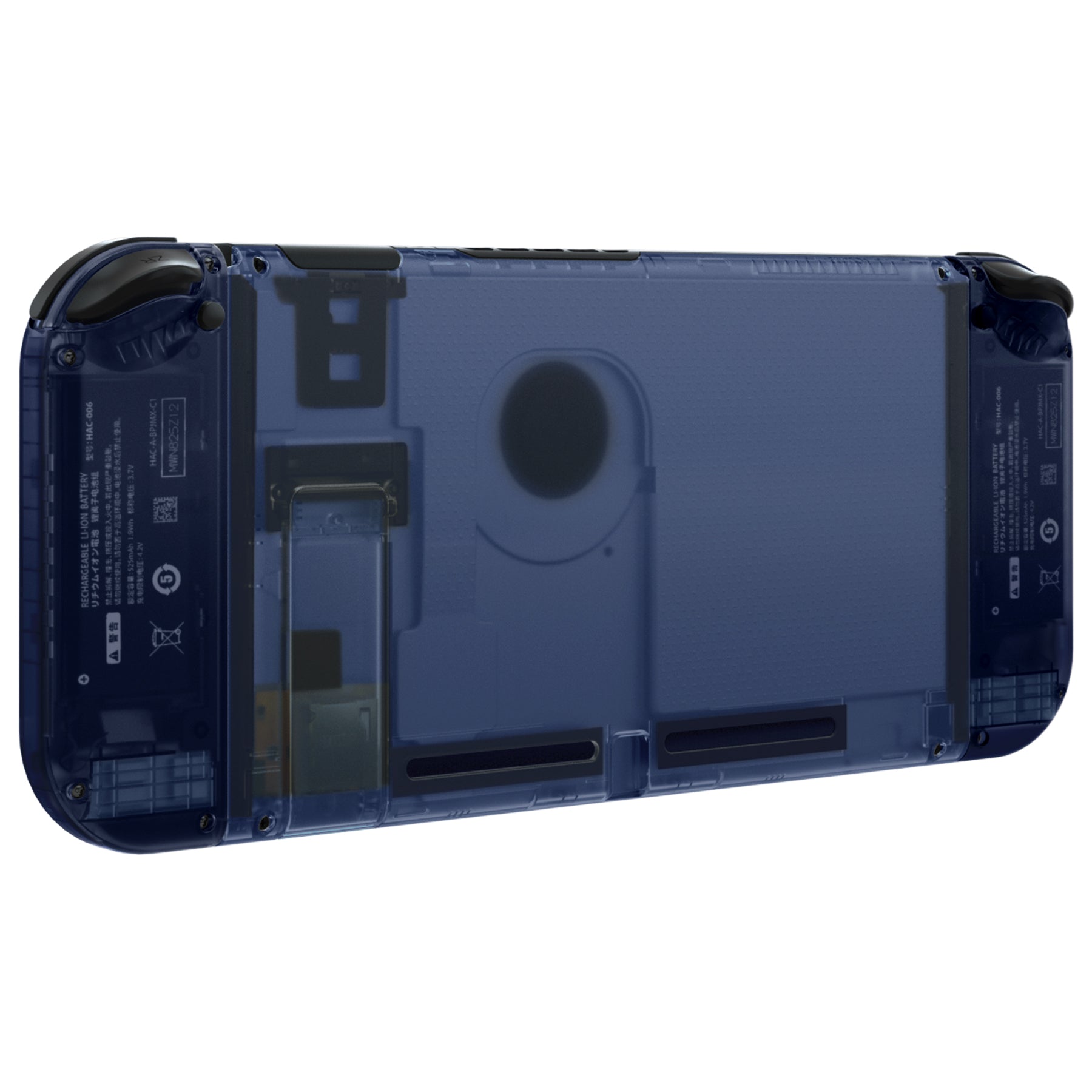 eXtremeRate Clear Deep Ocean Blue Back Plate Replacement Shell for Nintendo Switch & Joy-Con Controllers - Full Set Buttons Included - DIY Customization for Gaming Enthusiasts | Perfect for Console Modding and Controller Upgrades