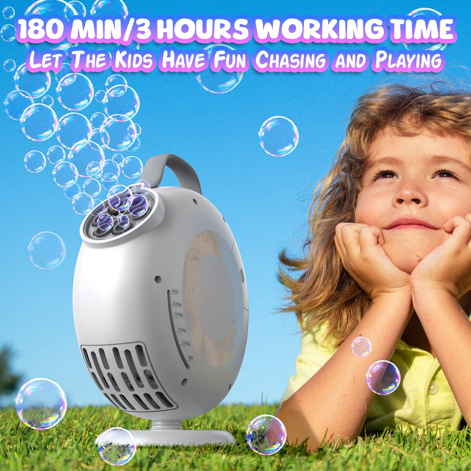 Bubble Party Custom Bundle - Fun Bubble Machine & Solution Kit for Kids, Birthday Parties, Weddings & Outdoor Events | Perfect for Backyard Celebrations & Family Gatherings