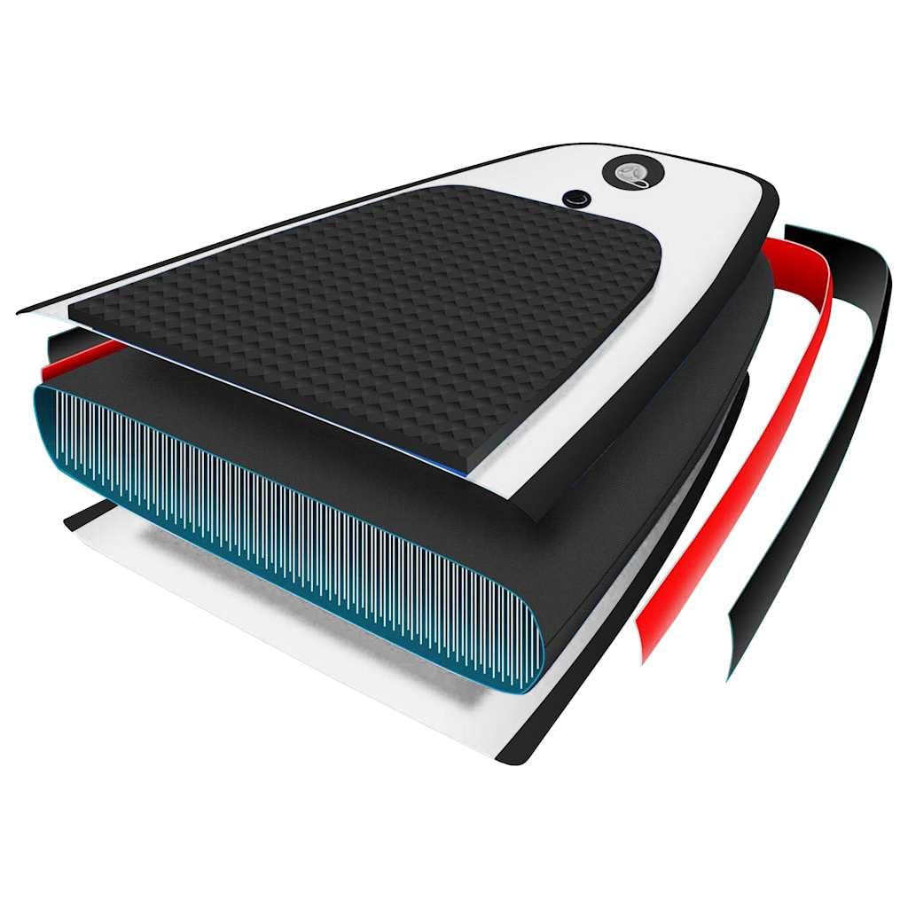 Premium Inflatable Stand Up Paddle Board Set - 12.8g Lightweight SUP with Paddle, Pump & Carry Bag - Black & White Design for Lakes, Rivers & Ocean Paddling