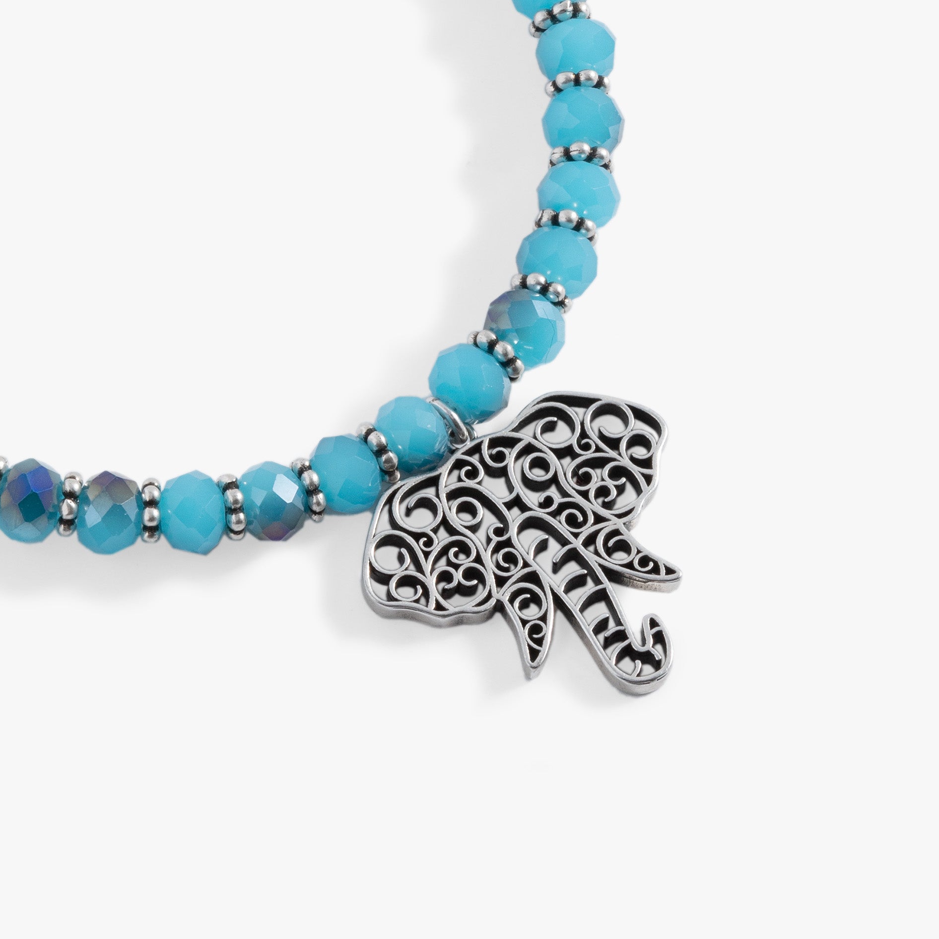 Exquisite Beaded Filigree Elephant Bangle Bracelet - Handmade Silver Jewelry for Women - Perfect for Boho Fashion, Festival Wear & Gift Giving