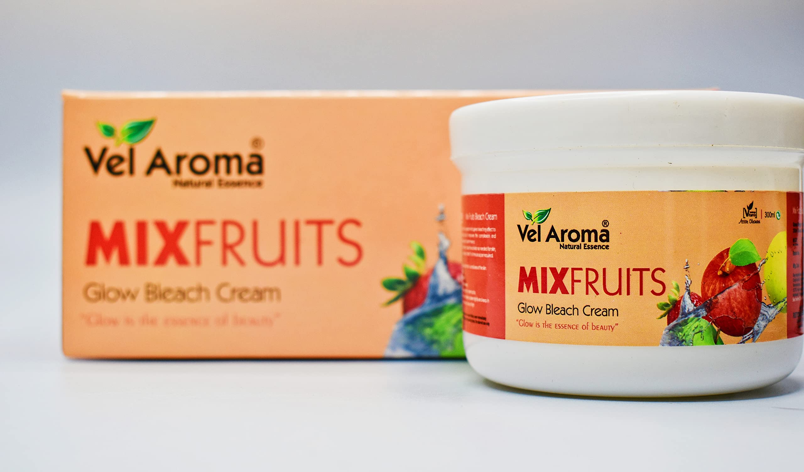 Vel Aroma Mix Fruit Facial Bleach Cream 300ml - Skin Brightening & Whitening Treatment for Glowing Complexion | Perfect for Bridal Prep, Special Occasions & Daily Skincare Routine