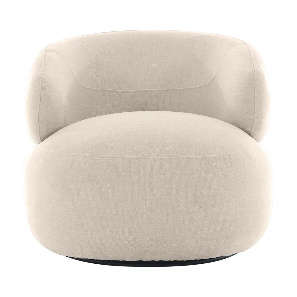 Greenwich Occasional Chair - Natural Chenille Upholstered Accent Chair for Living Room, Bedroom & Office - Comfortable Modern Lounge Seating for Relaxing & Reading