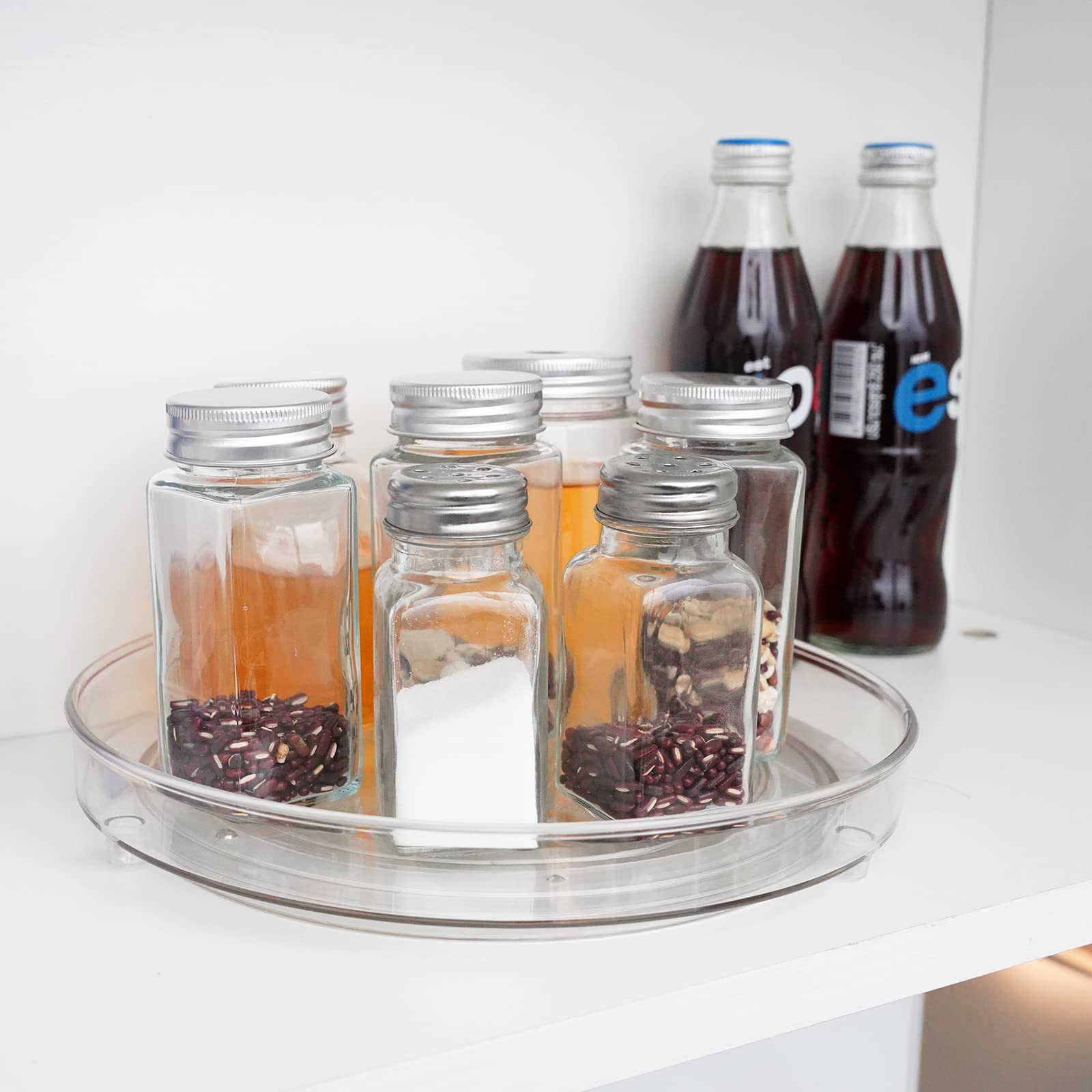Puricon 2 Pack Clear Lazy Susan Turntable Organizer (12