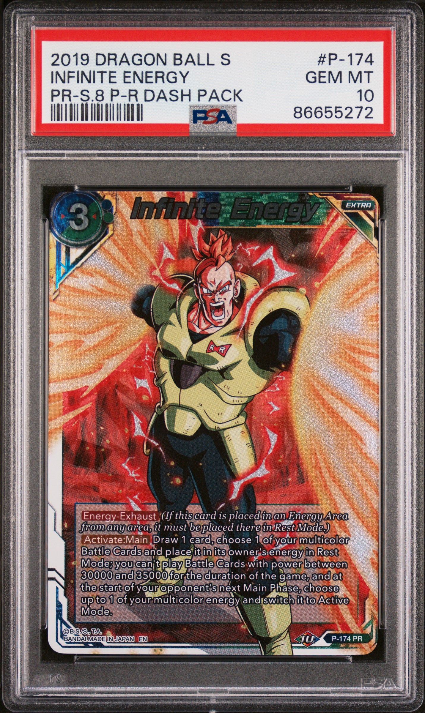 2019 Dragon Ball Super Infinite Energy #P 174 PSA 10 Graded Trading Card - Perfect for Collectors, Anime Fans & Card Game Enthusiasts
