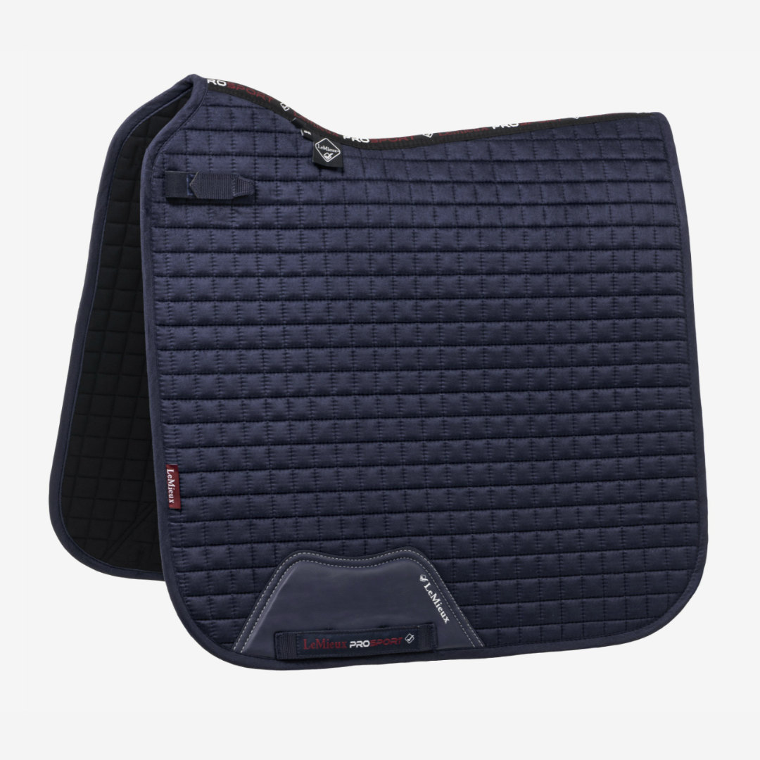 Premium LeMieux Suede Dressage Square Saddle Pad for Horses - Comfortable & Breathable Riding Pad for Training & Competition - Perfect for English Equestrian Riders