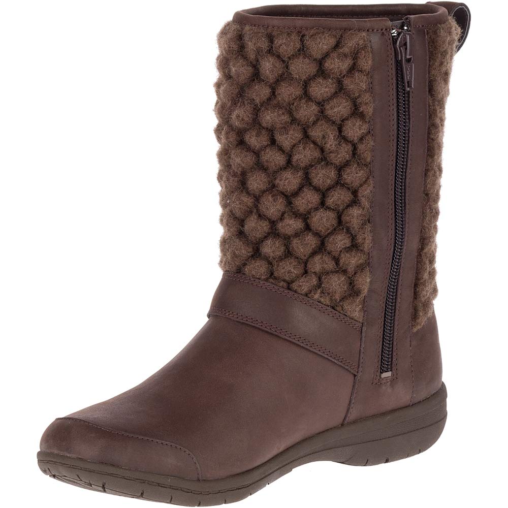 Merrell Women's Encore Kassie Tall Wool Boots - Waterproof Winter Hiking Boots for Women with Warm Wool Lining - Perfect for Snow, Cold Weather & Outdoor Adventures