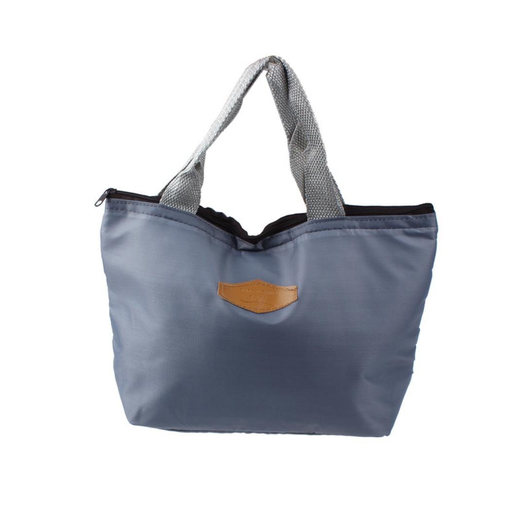 **Leegor Waterproof Insulated Lunch Bag - Thermal Picnic Tote with Zipper, Portable Bento Box for Work, School & Outdoor (Gray)**    **Perfect for Office, School Lunches, Picnics, Camping & Travel**