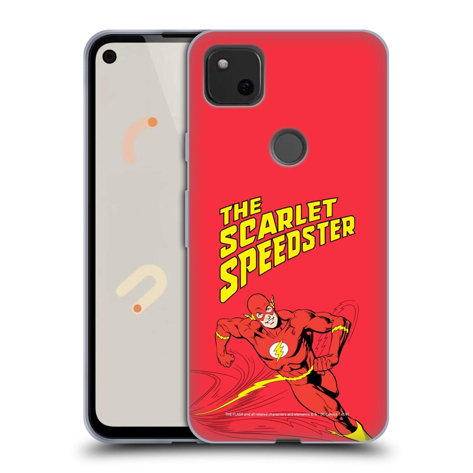 The Flash DC Comics Case for Google Pixel 4a - Vintage Soft Gel Cover for Superhero Fans